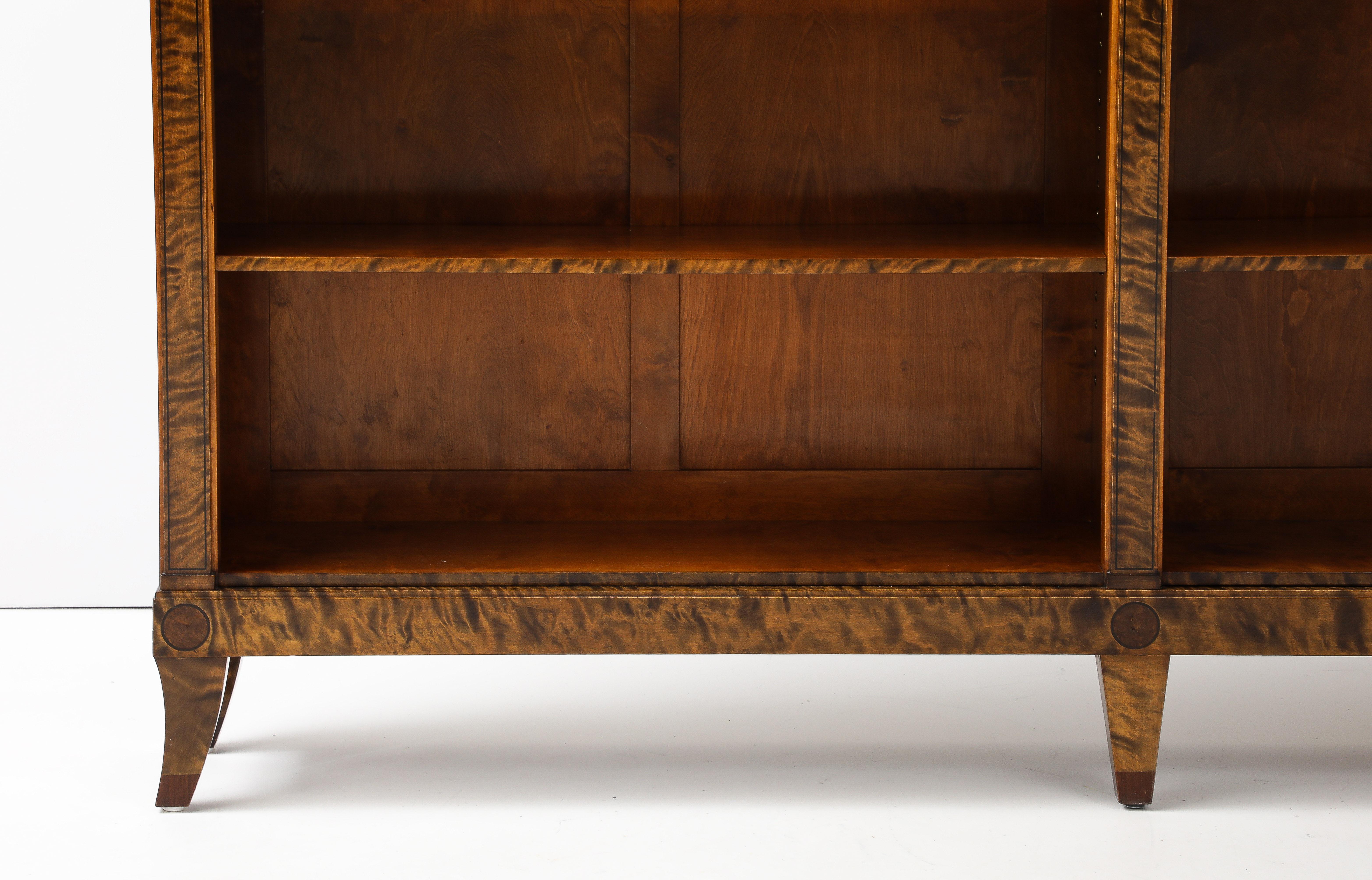 A Swedish Grace Birchwood Open Bookcase, Circa 1940s 8