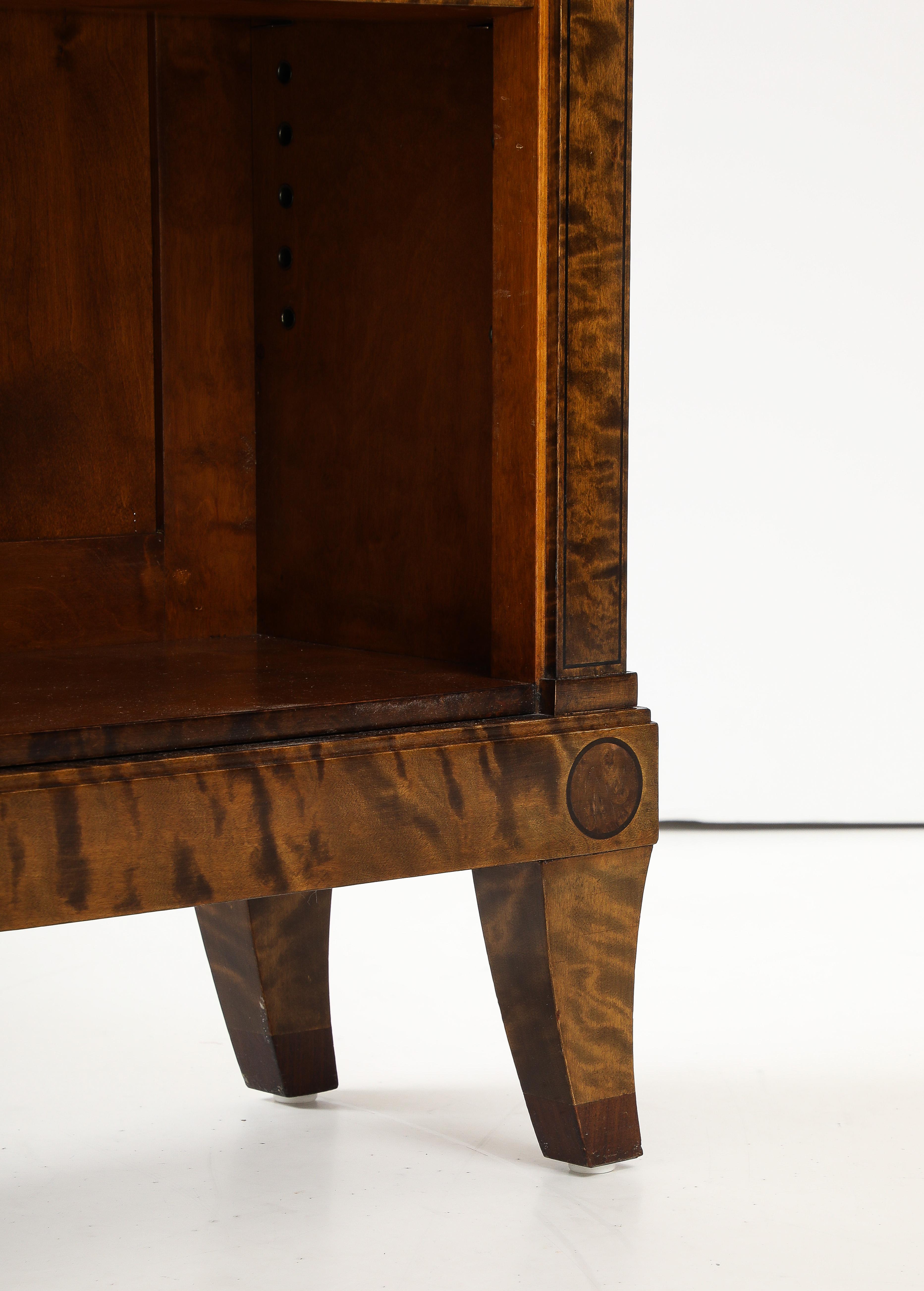 A Swedish Grace Birchwood Open Bookcase, Circa 1940s 10