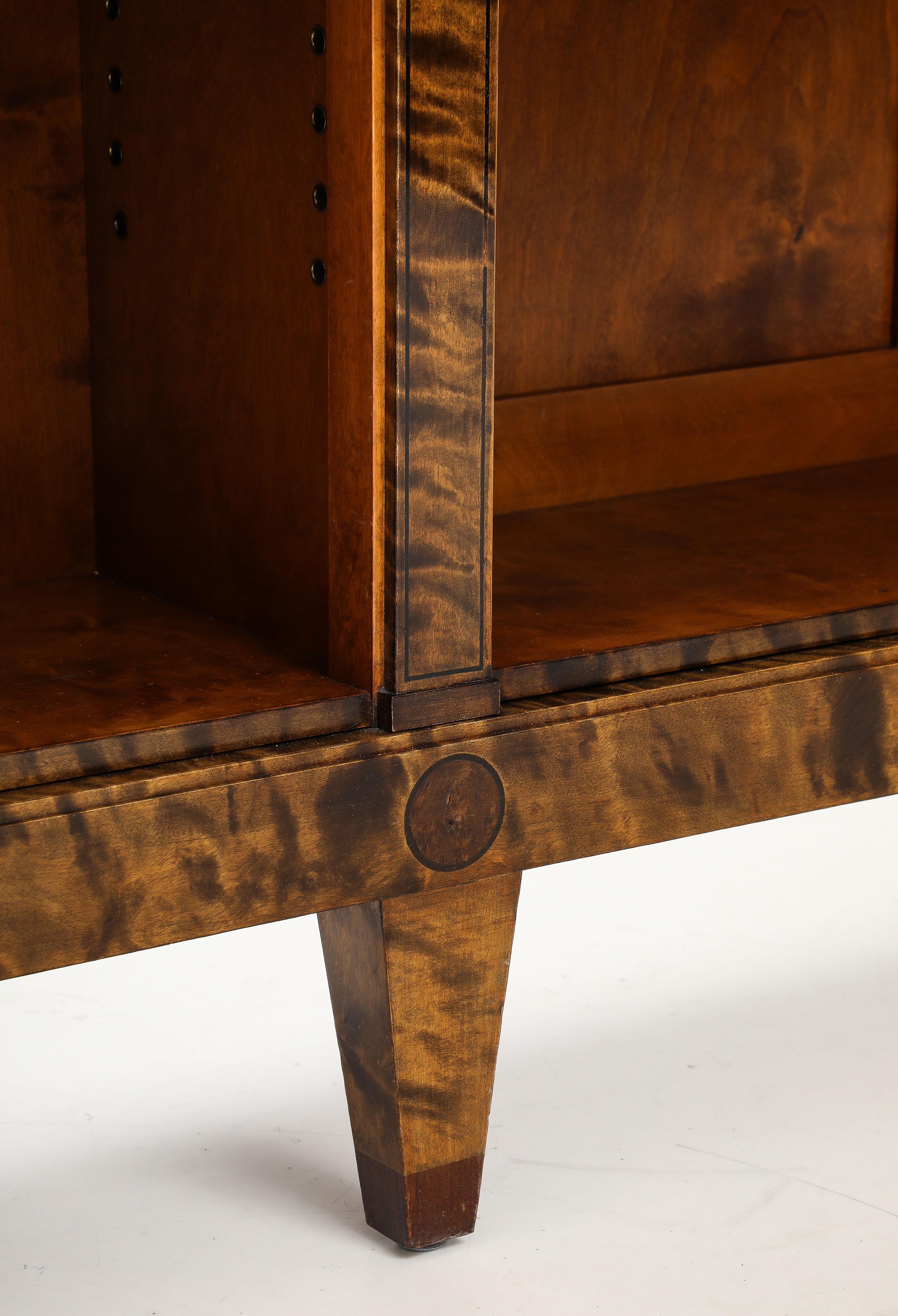 Mid-20th Century A Swedish Grace Birchwood Open Bookcase, Circa 1940s