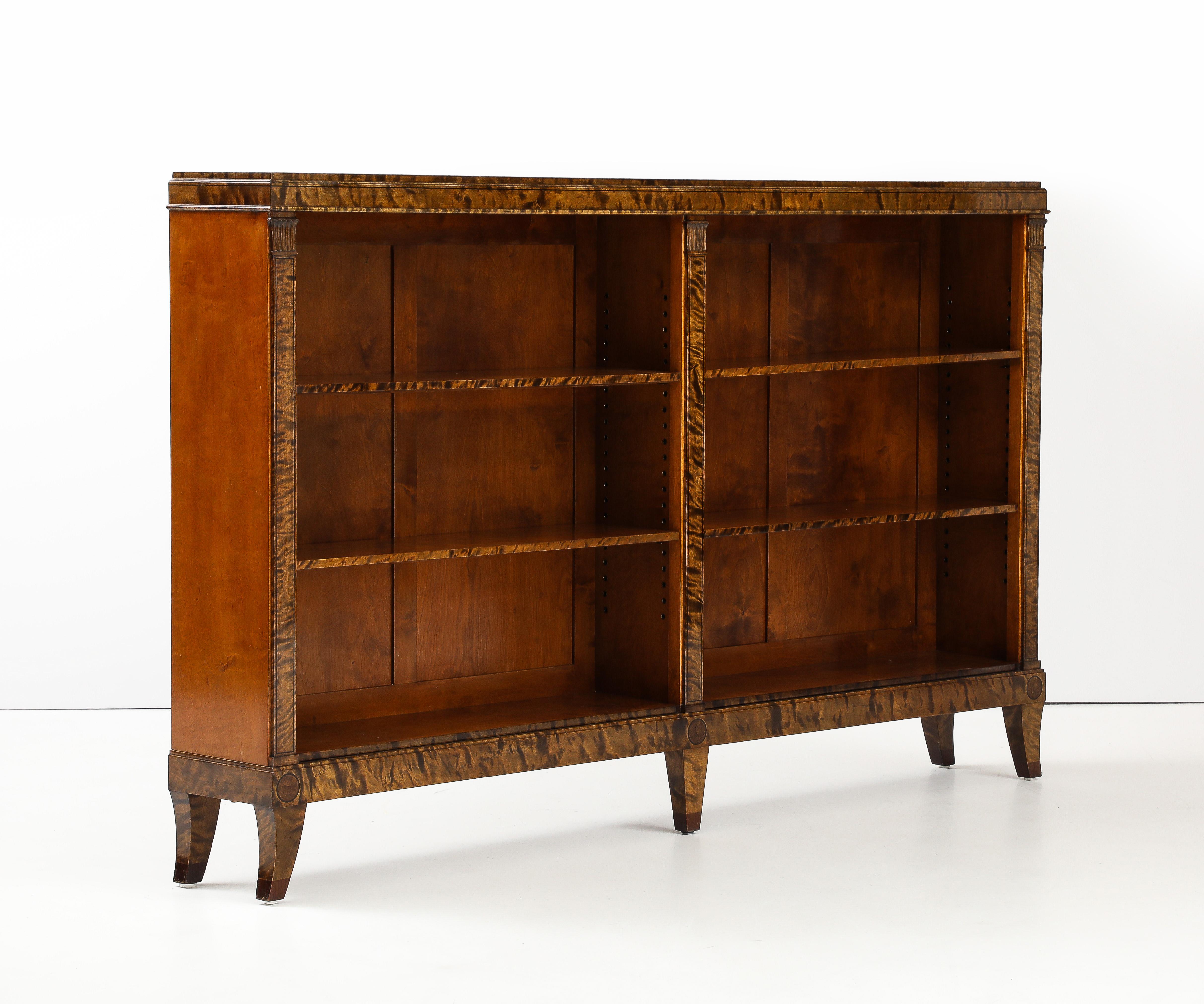 A Swedish Grace Birchwood Open Bookcase, Circa 1940s 1
