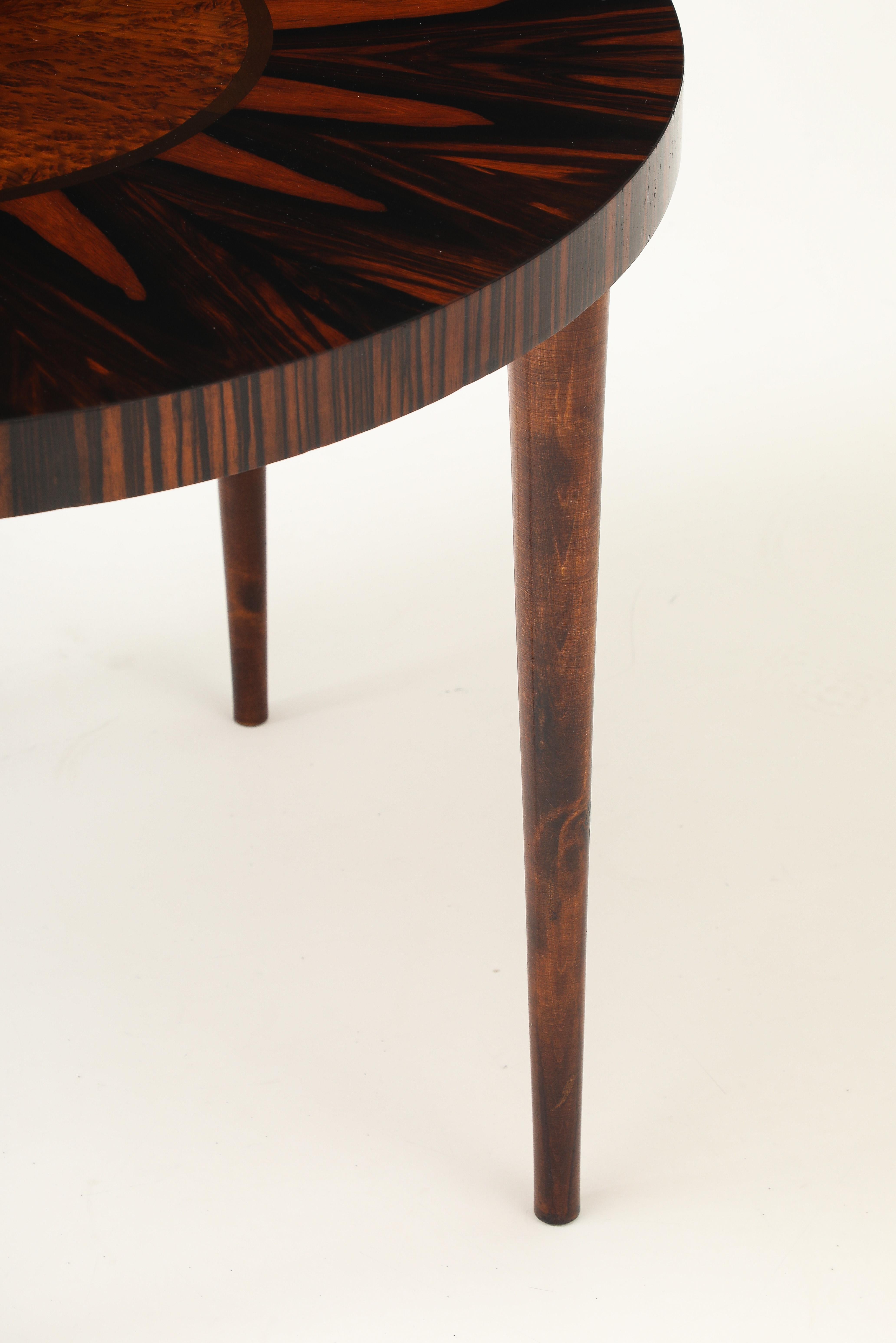 Mid-20th Century A Swedish Grace Inlaid Side Table, Circa 1930s, Jonasons. For Sale