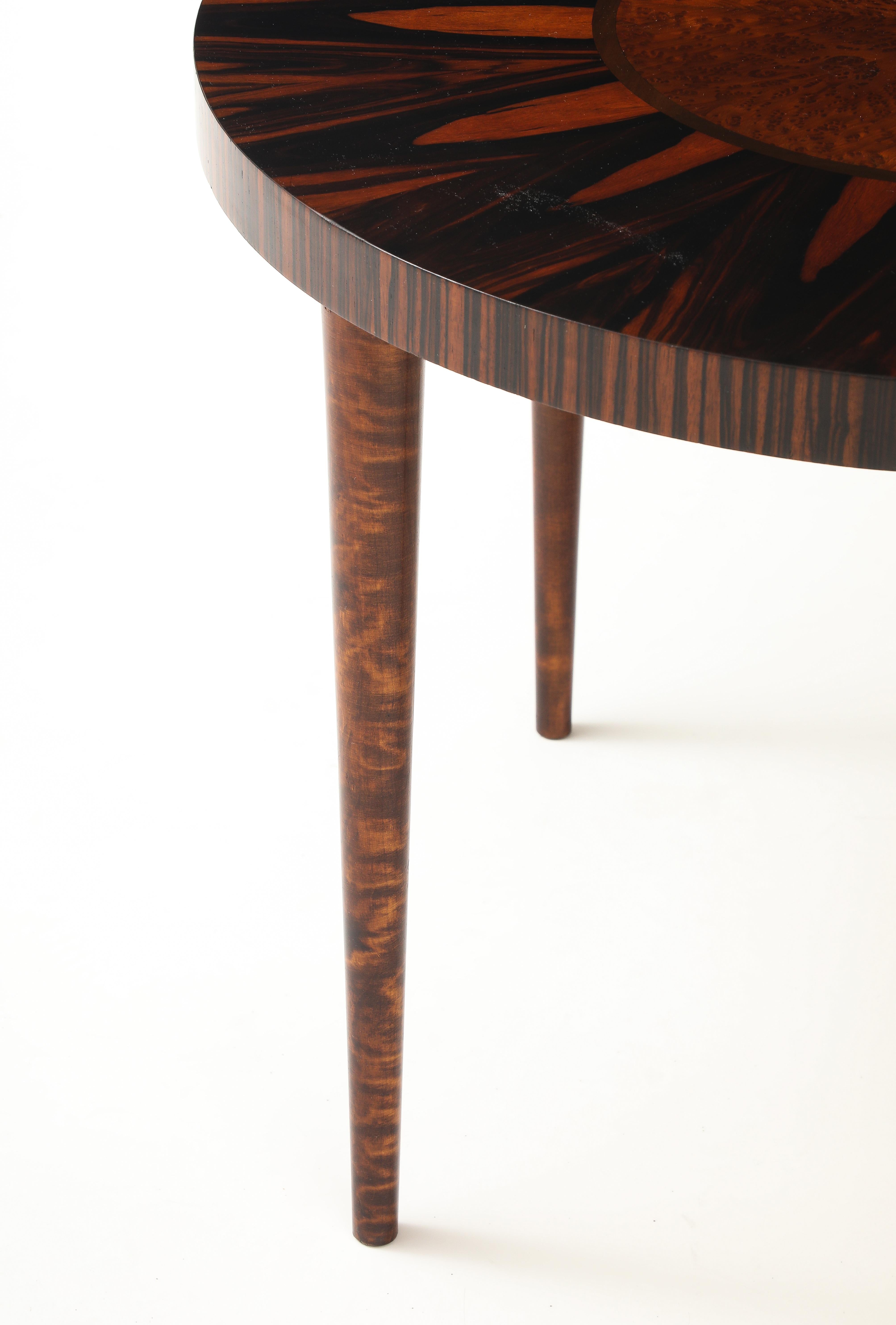 Wood A Swedish Grace Inlaid Side Table, Circa 1930s, Jonasons. For Sale