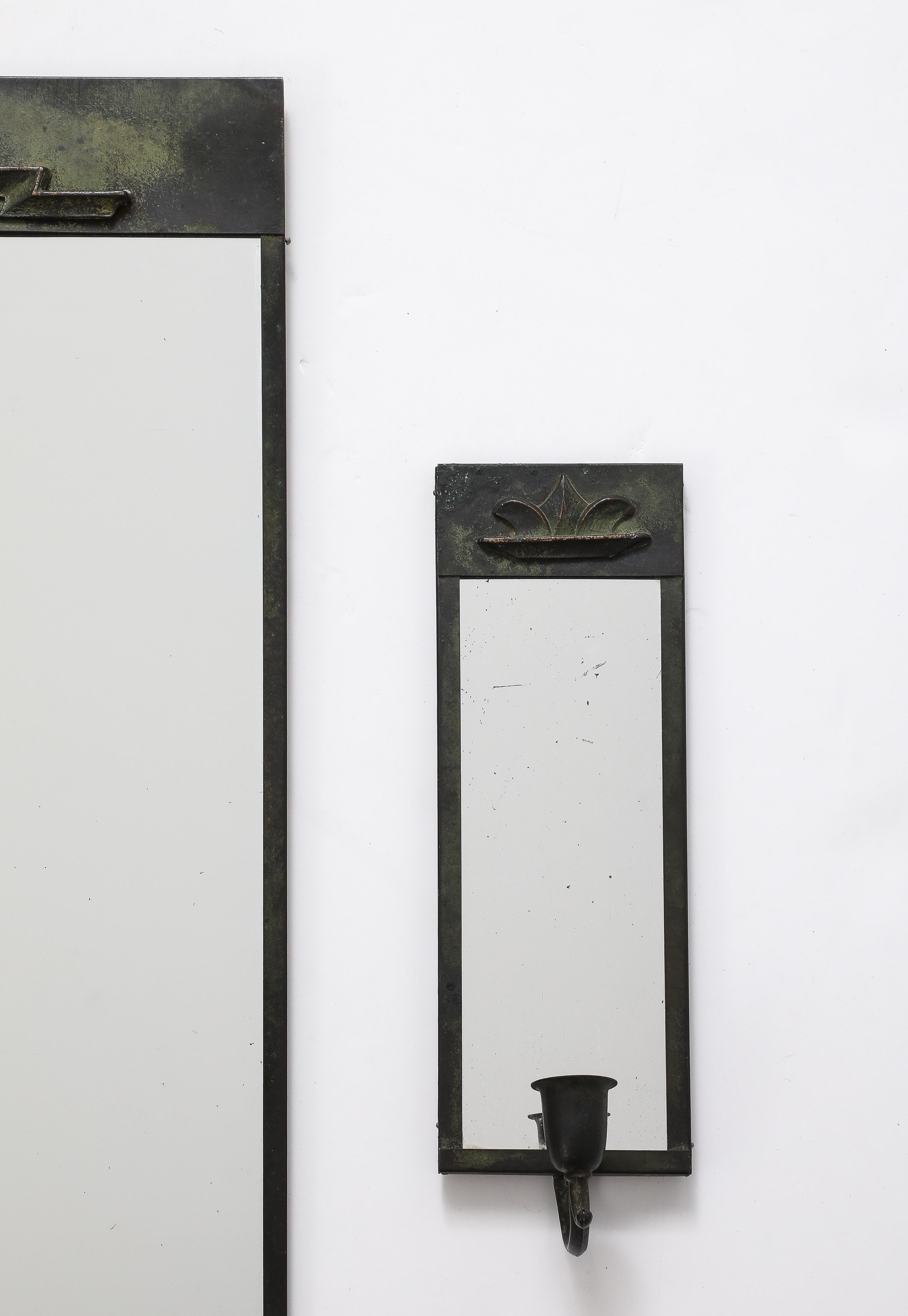 A Swedish Grace Mirror and Sconce Group, Circa 1930s 4