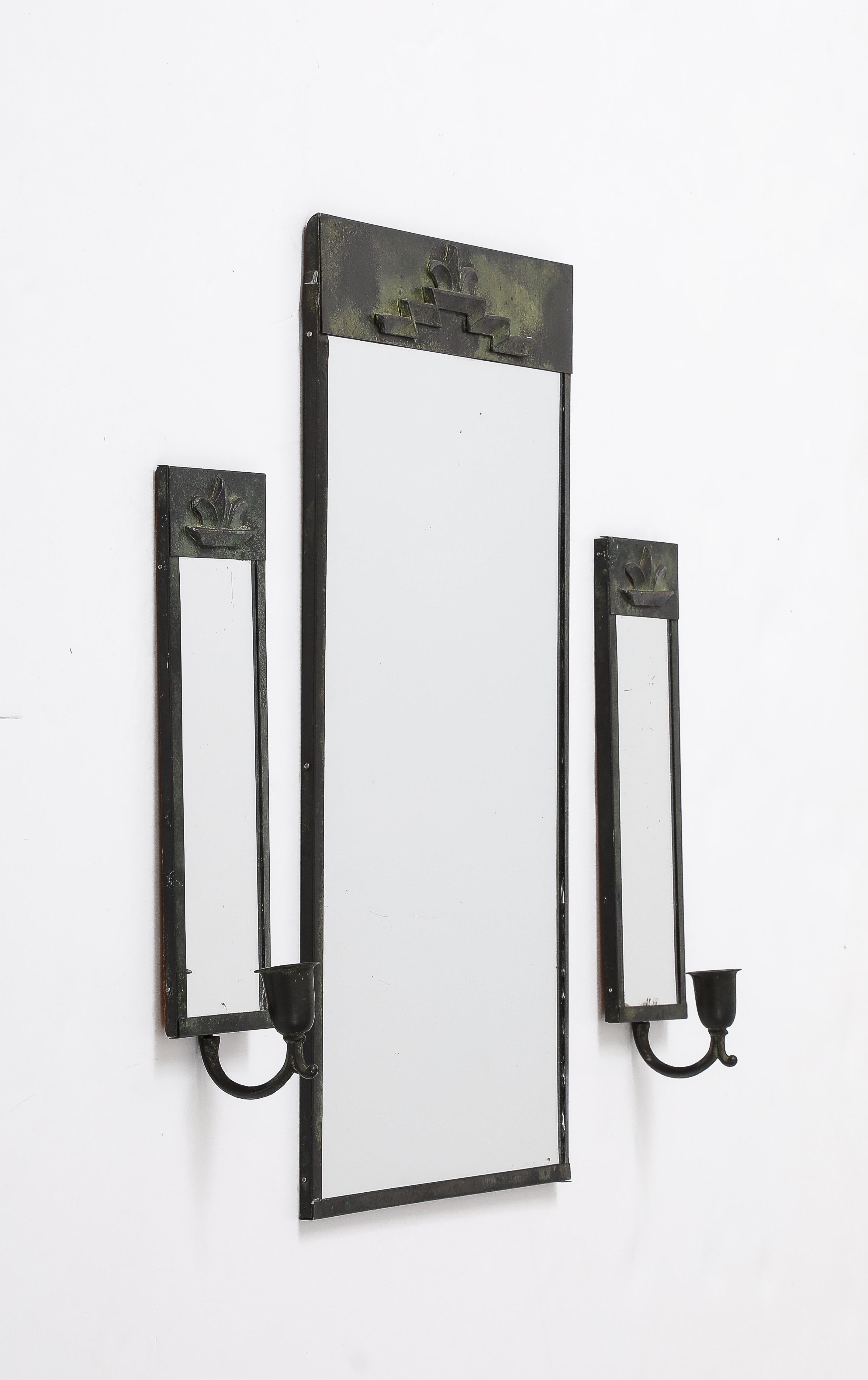 A Swedish Grace Mirror and Sconce Group, Circa 1930s 14