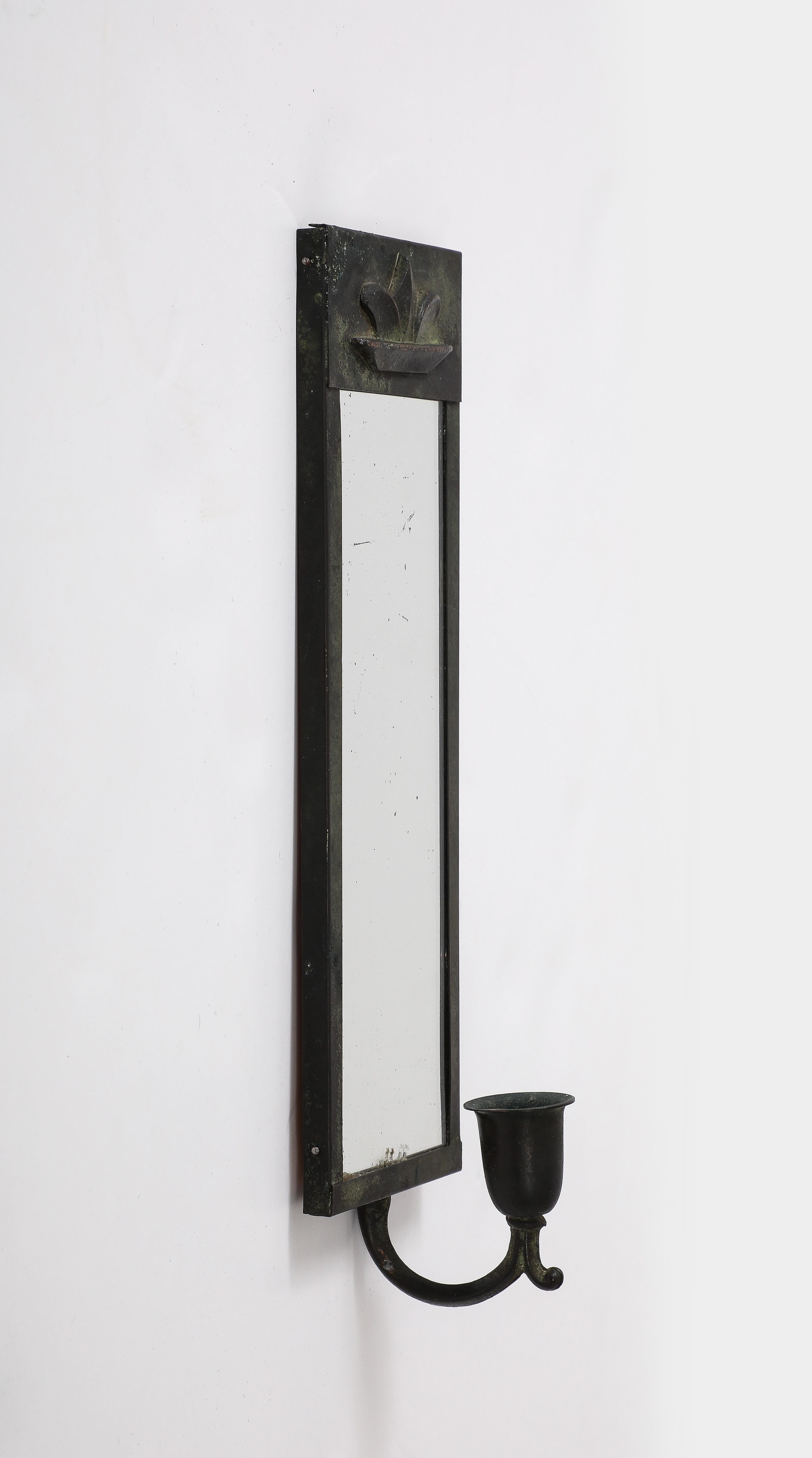 A Swedish Grace Mirror and Sconce Group, Circa 1930s In Good Condition In New York, NY