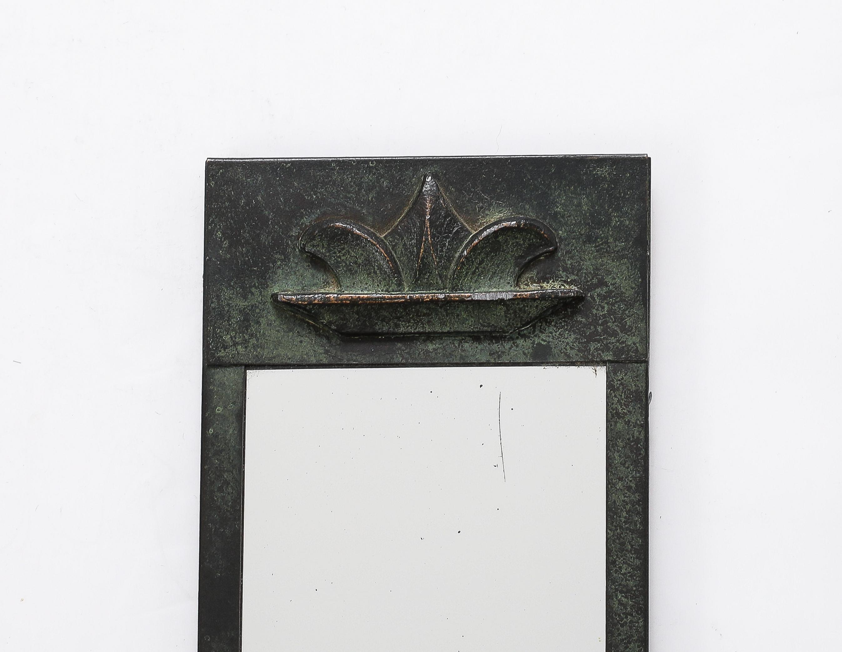 Metal A Swedish Grace Mirror and Sconce Group, Circa 1930s