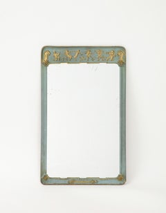 A Swedish Grace Painted and Gilded Pewter Mirror, Circa 1920s