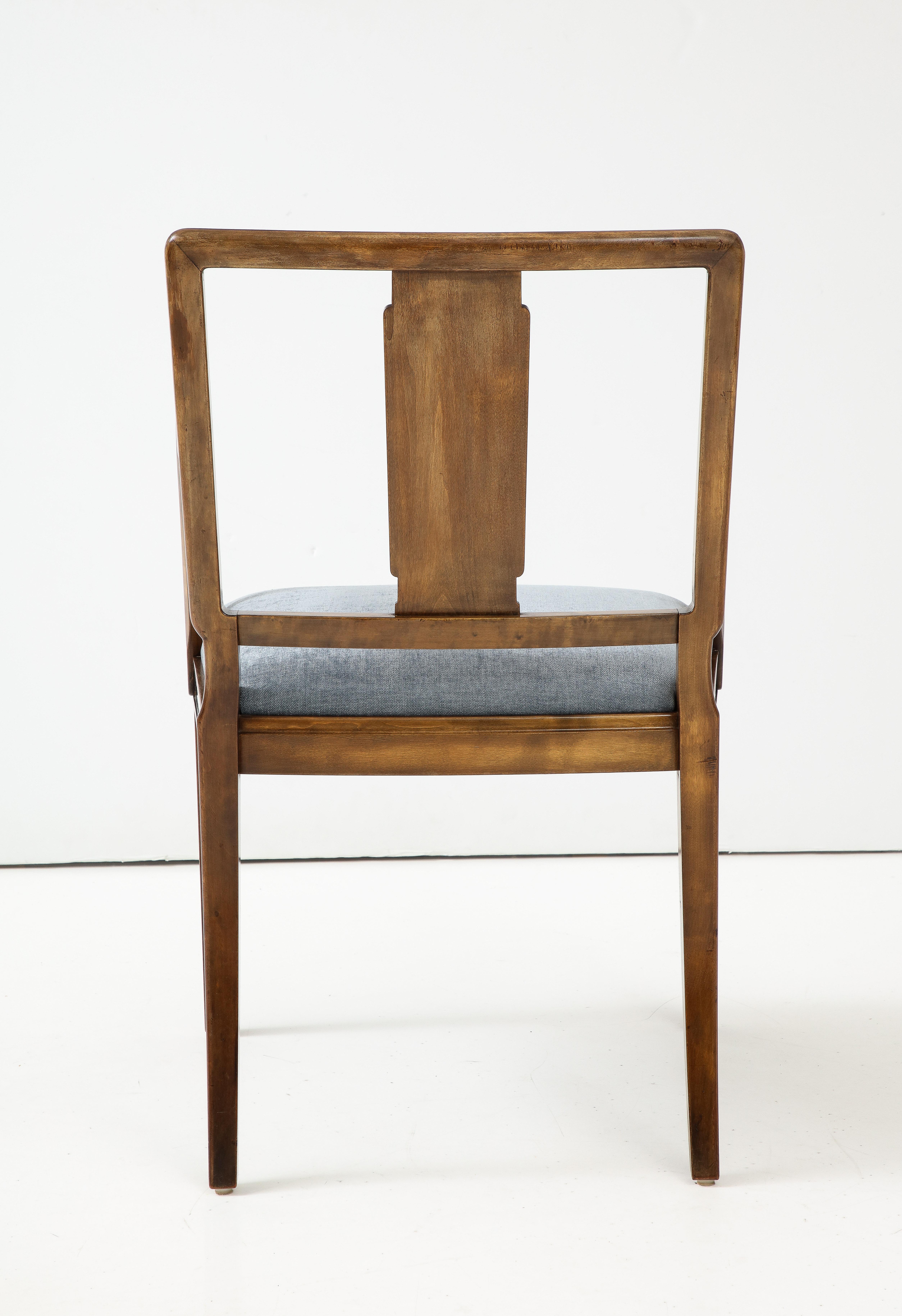 A Swedish Grace Stained Birch and Inlaid Open Armchair, circa 1940 3