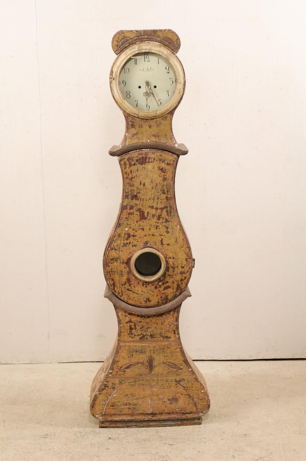 round face grandfather clock