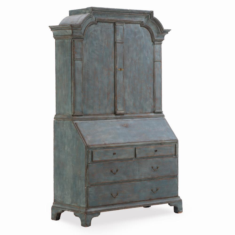 Gustaviano Segreteria svedese in pino dipinto di blu, A.I.C. 1800. in vendita