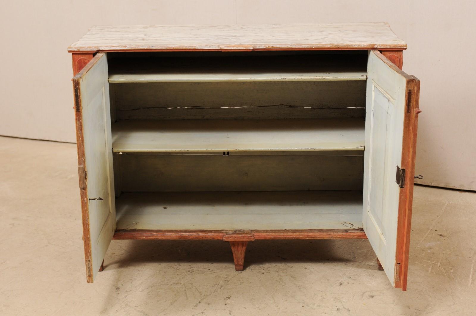 Swedish Gustavian Cabinet with Original Color, Turn of 18th-19th Century 2