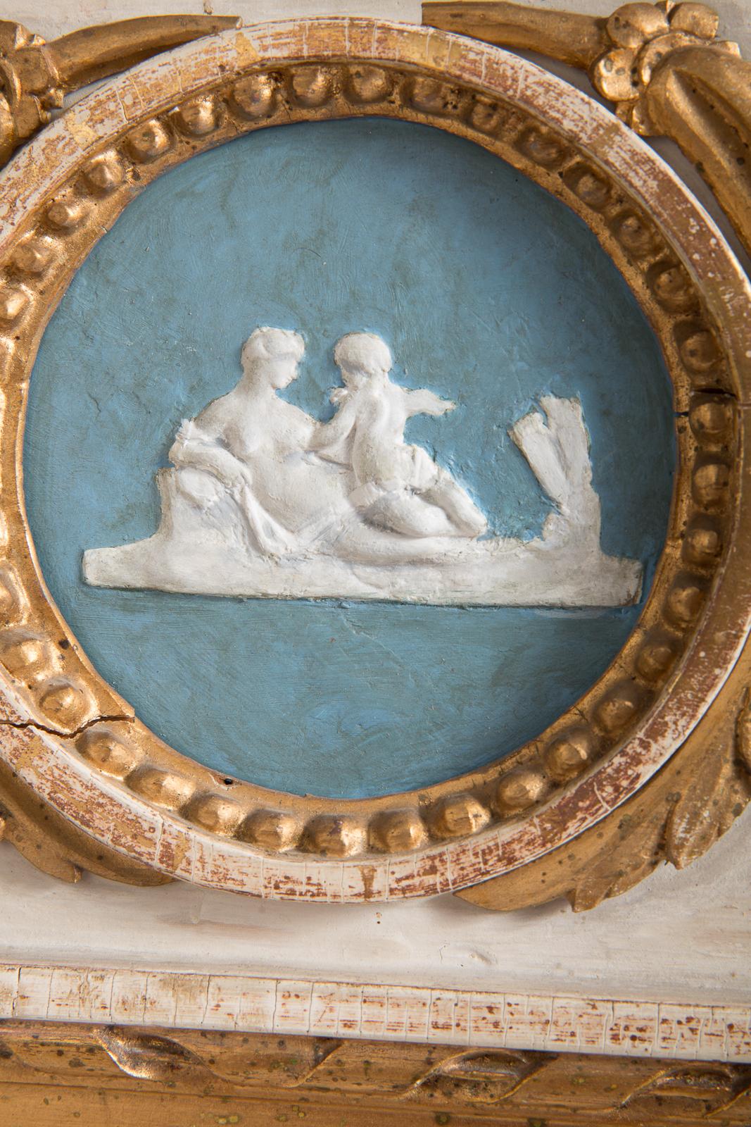 18th Century and Earlier Swedish Gustavian Period Mirror with Divided Glass, circa 1790 For Sale