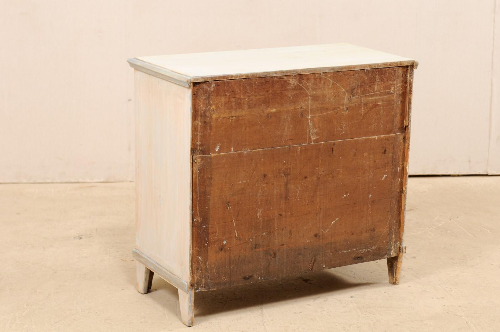 Swedish Gustavian Style Painted Wood Chest in Pale Blue Hues, Mid-20th Century 7