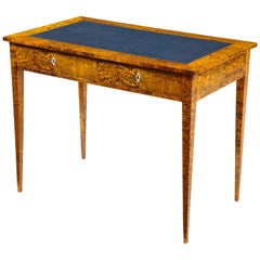 Antique Swedish Karelian Birch Writing Table, Second Half of the 19th Century