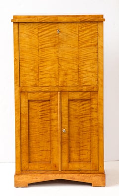 Swedish Karl Johan Birch Wood Fall-Front Secretaire, Mid-19th Century