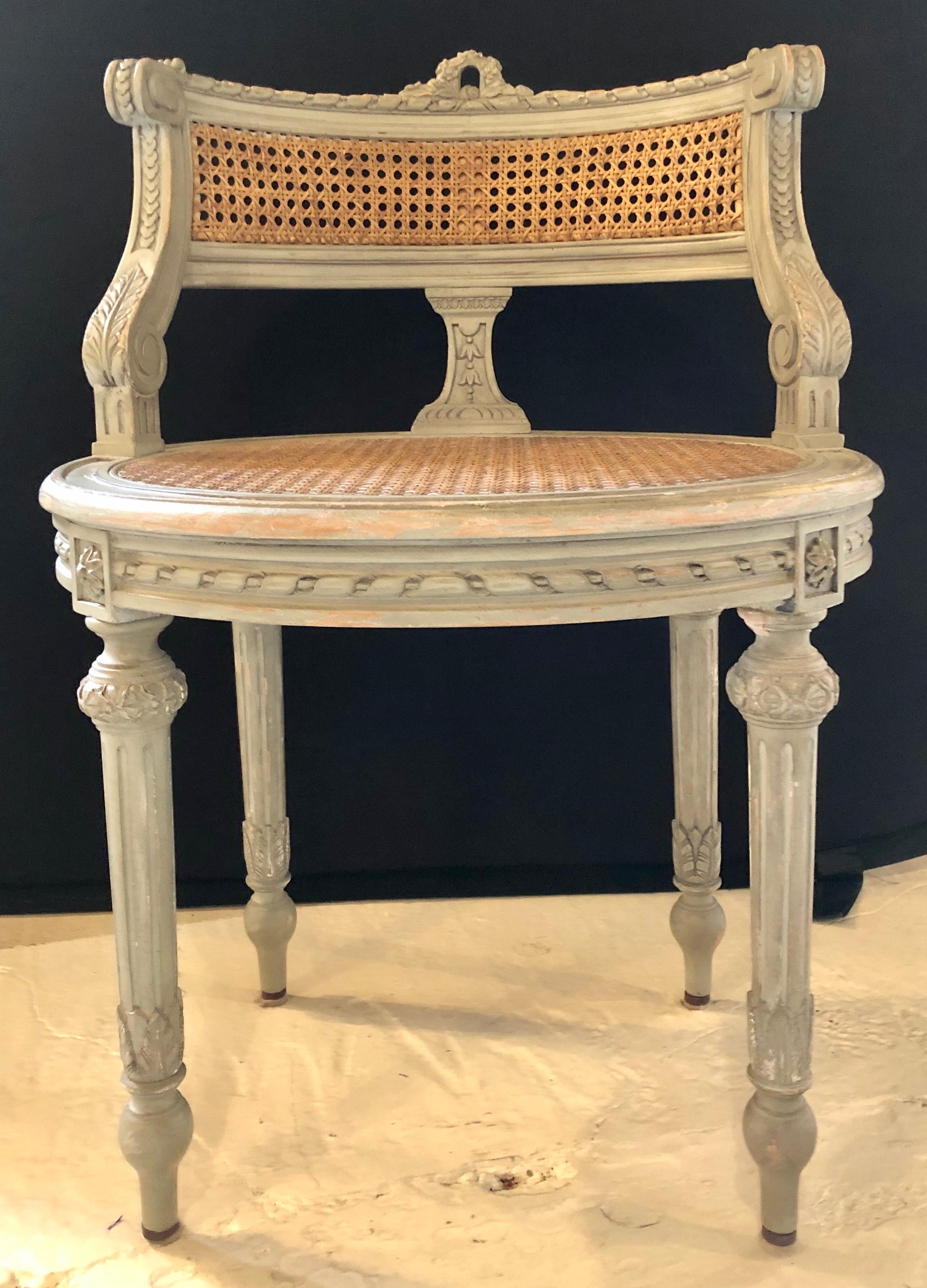A Swedish Louis XVI style boudoir chair or slipper chair, 19th-20th century.