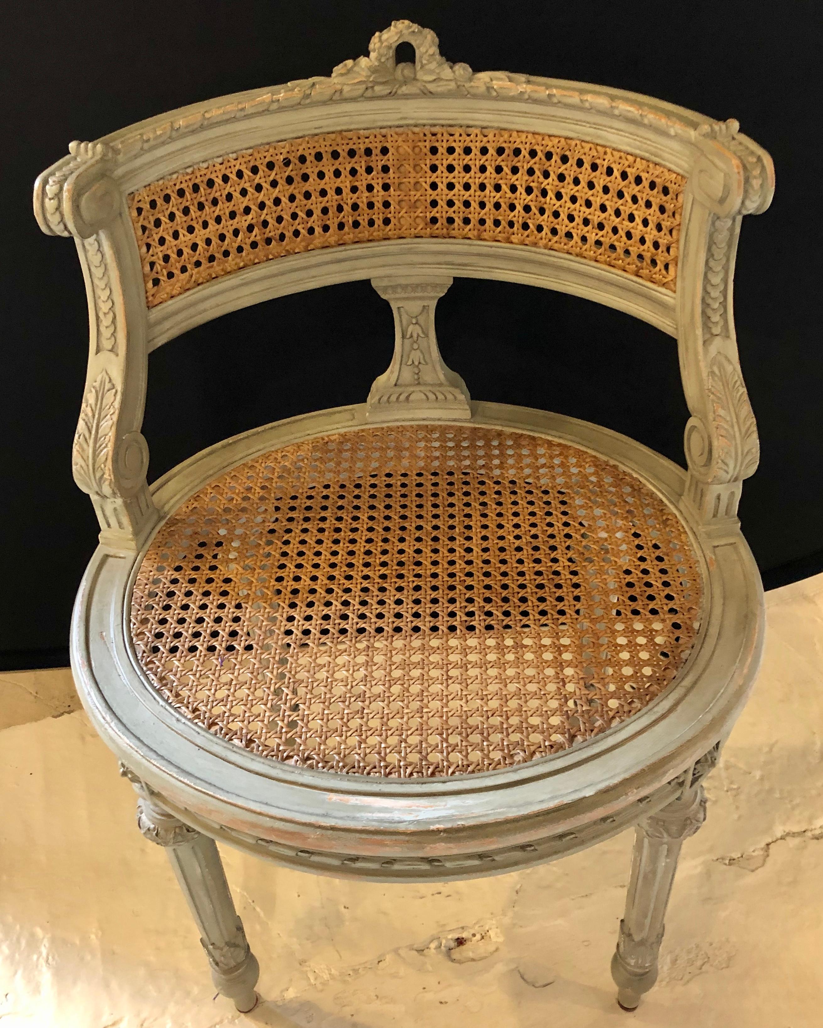 Swedish Louis XVI Style Boudoir Chair or Slipper Chair, 19th-20th Century In Good Condition In Stamford, CT