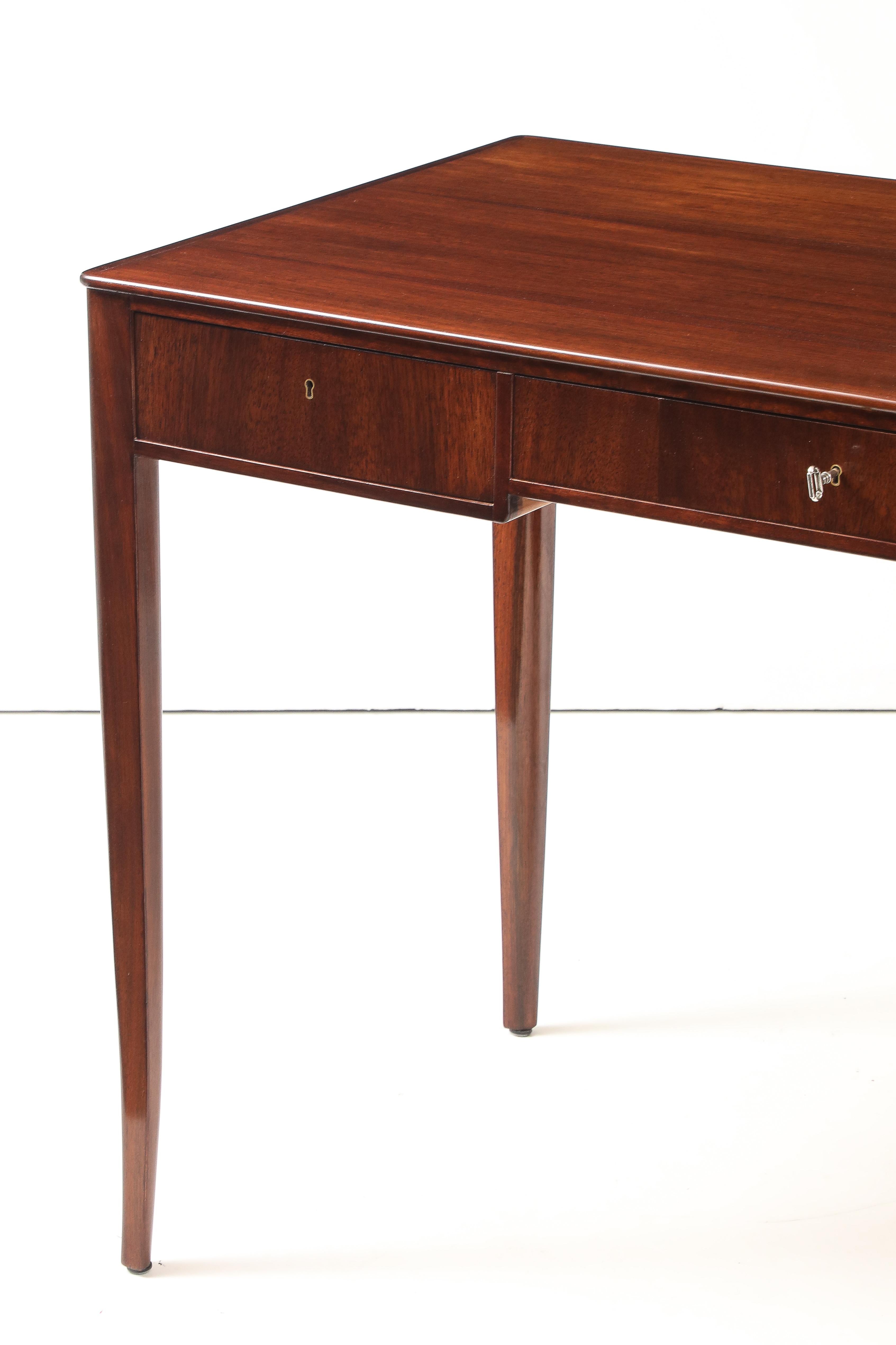 A Swedish mahogany writing desk designed by Carl Malmsten Circa 1966 For Sale 4