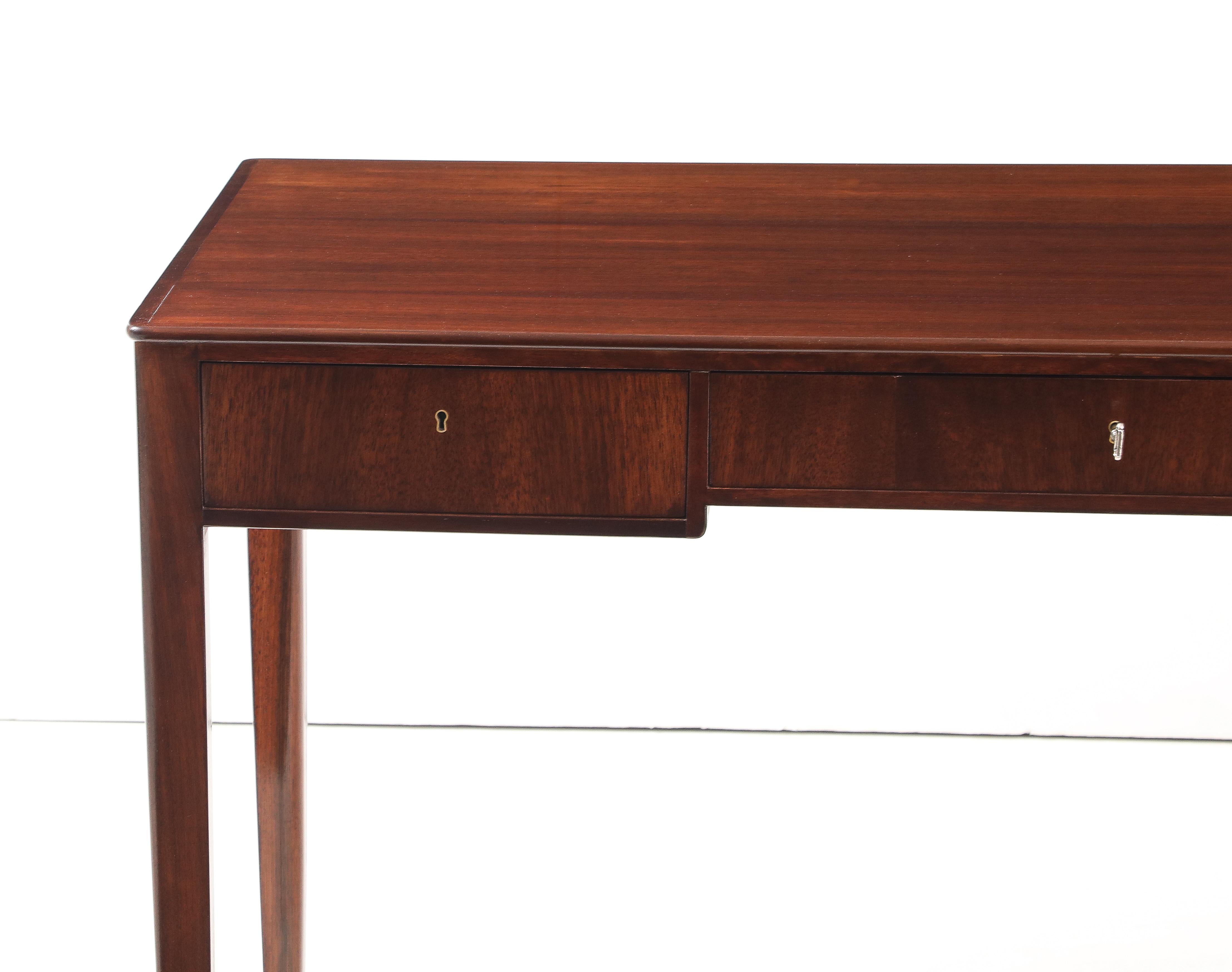 A Swedish mahogany writing desk designed by Carl Malmsten Circa 1966 For Sale 8