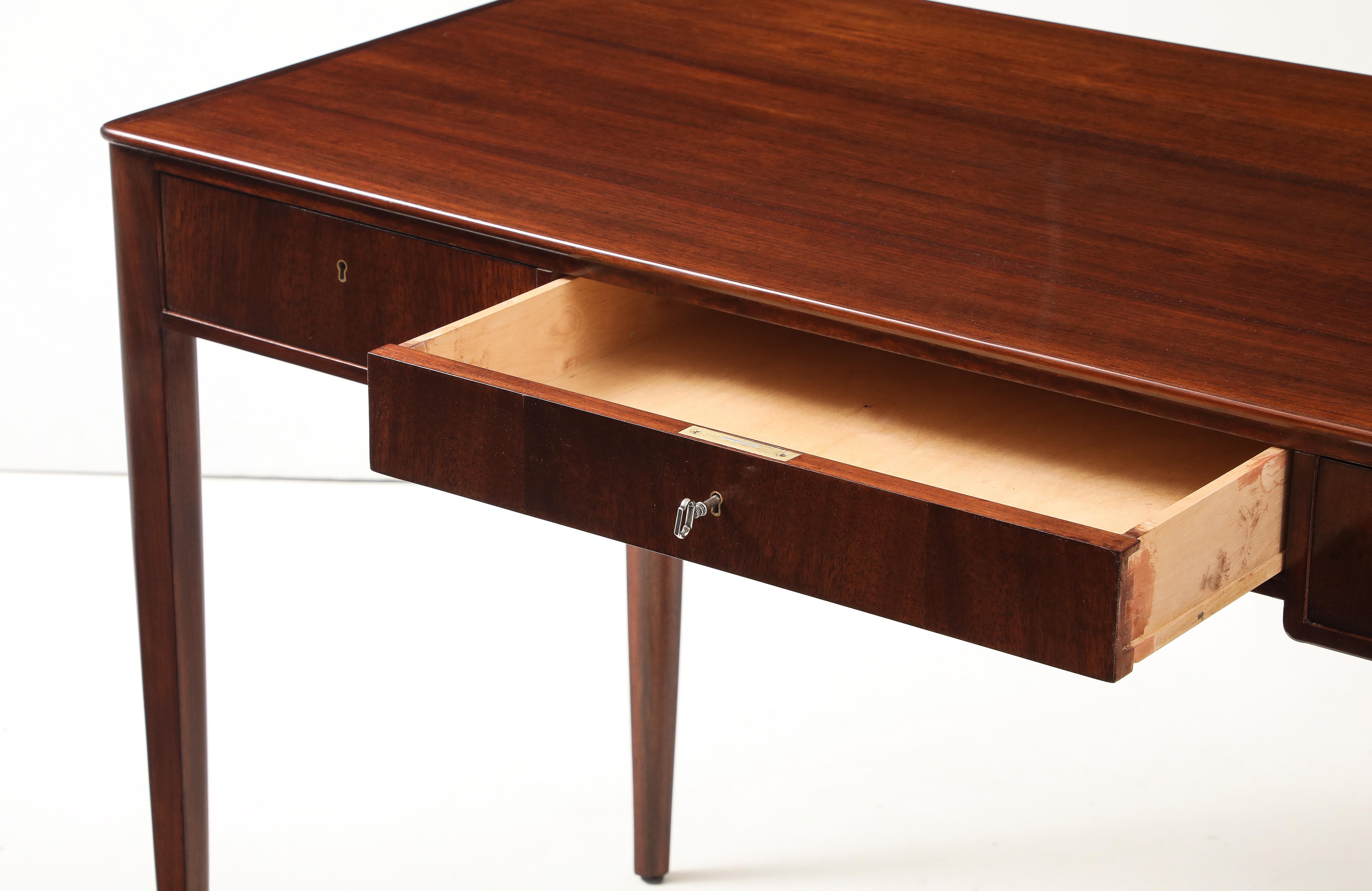 A Swedish mahogany writing desk designed by Carl Malmsten Circa 1966 For Sale 3