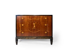 A Swedish Marquetry Art Deco Chest of Drawers