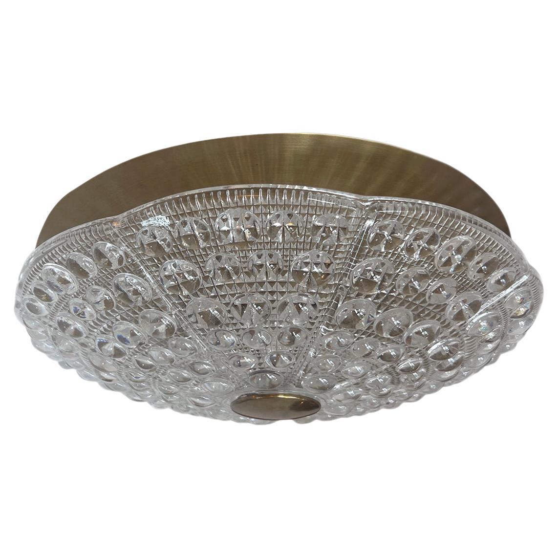Luminaire en verre suédois du milieu du siècle dernier