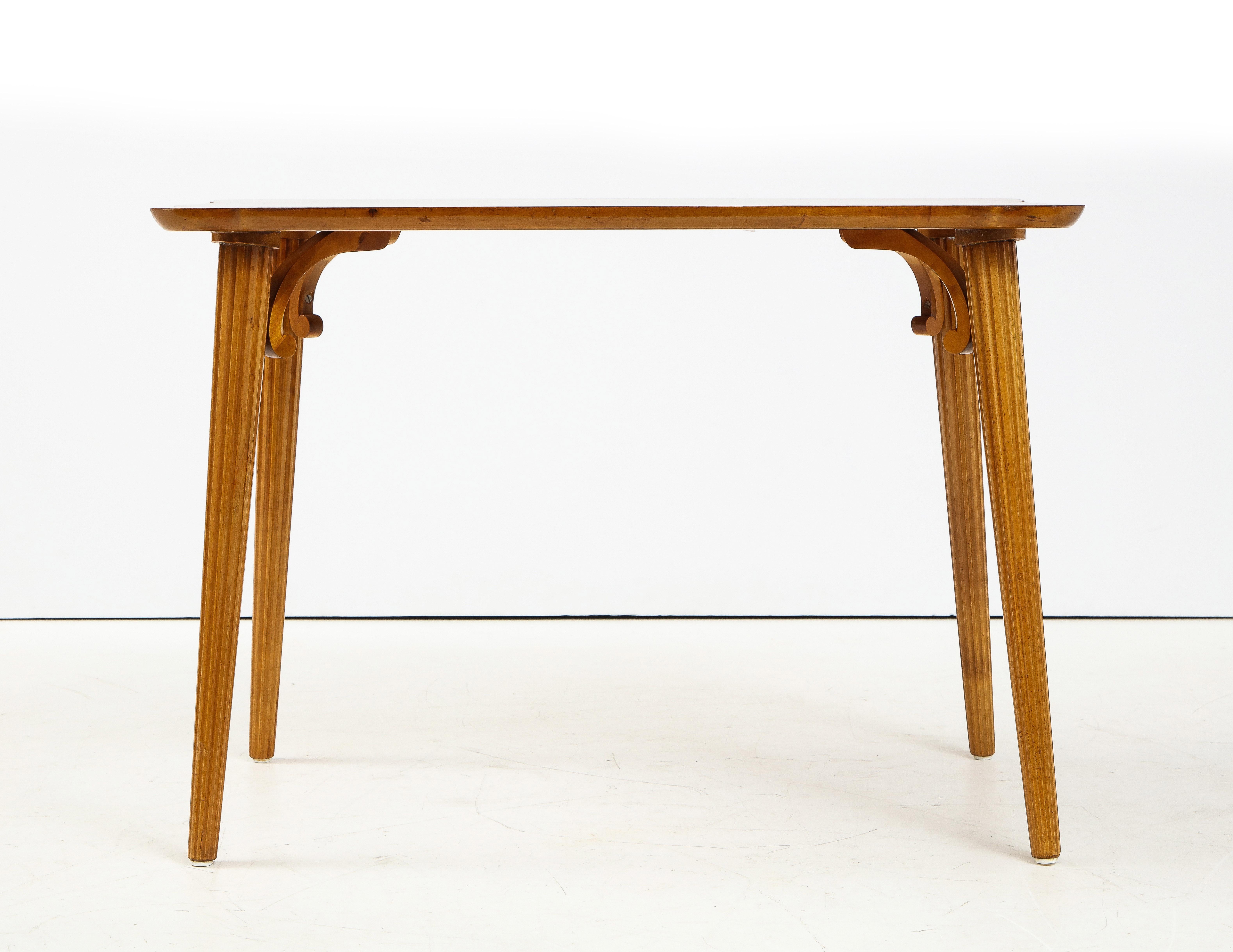 Swedish Modern Burr Birch Side Table, circa 1940s 3
