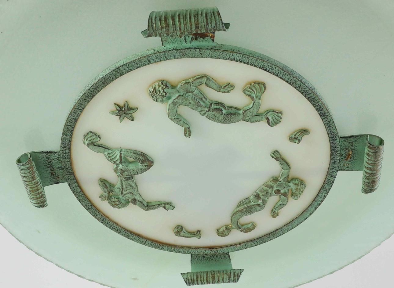 Mid-20th Century A Swedish Modern Ceiling Lamp, Model 1252, Bjerkås Armatur