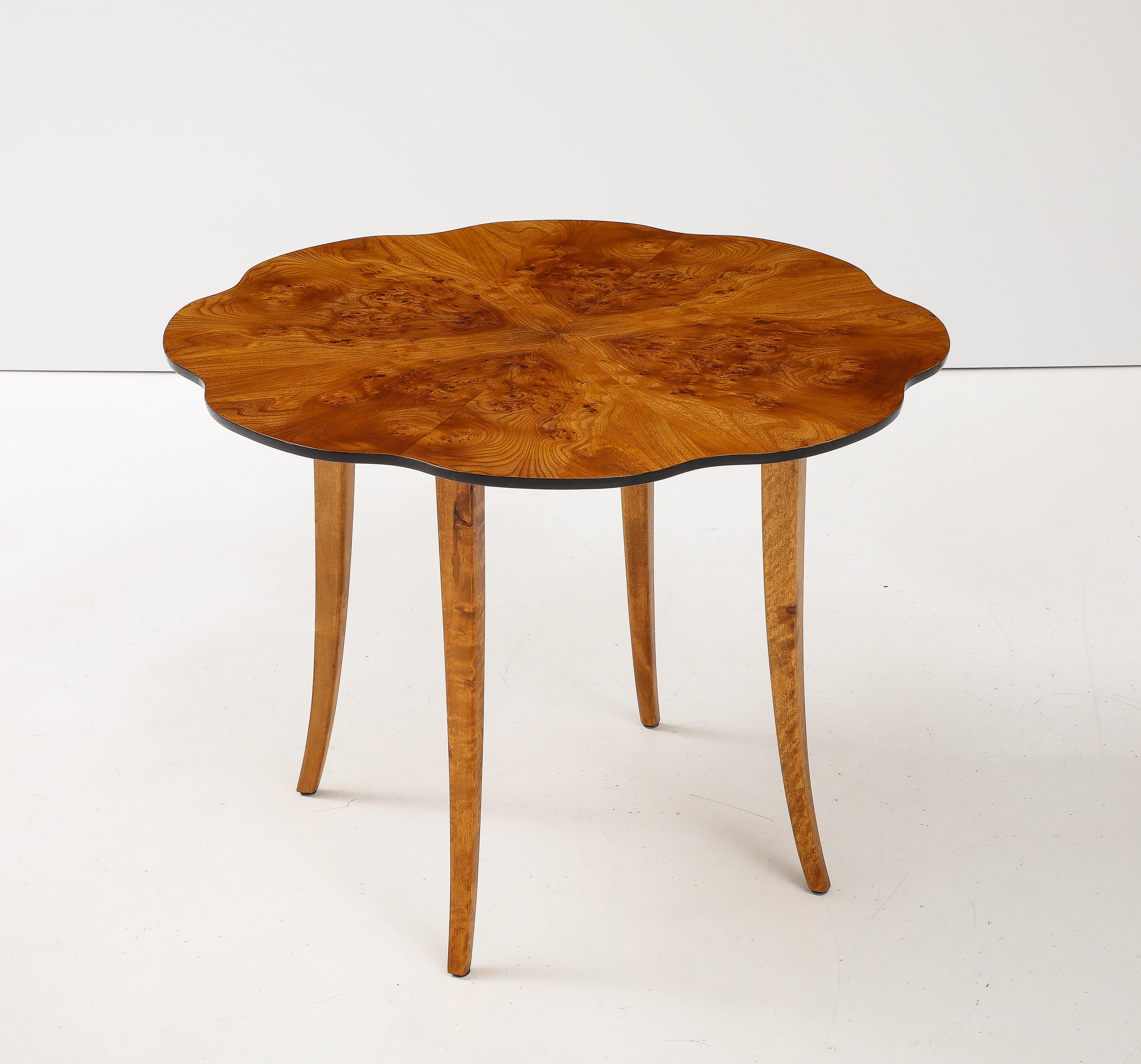 A Swedish Modern Elmroot Side Table, Circa 1950s For Sale 5