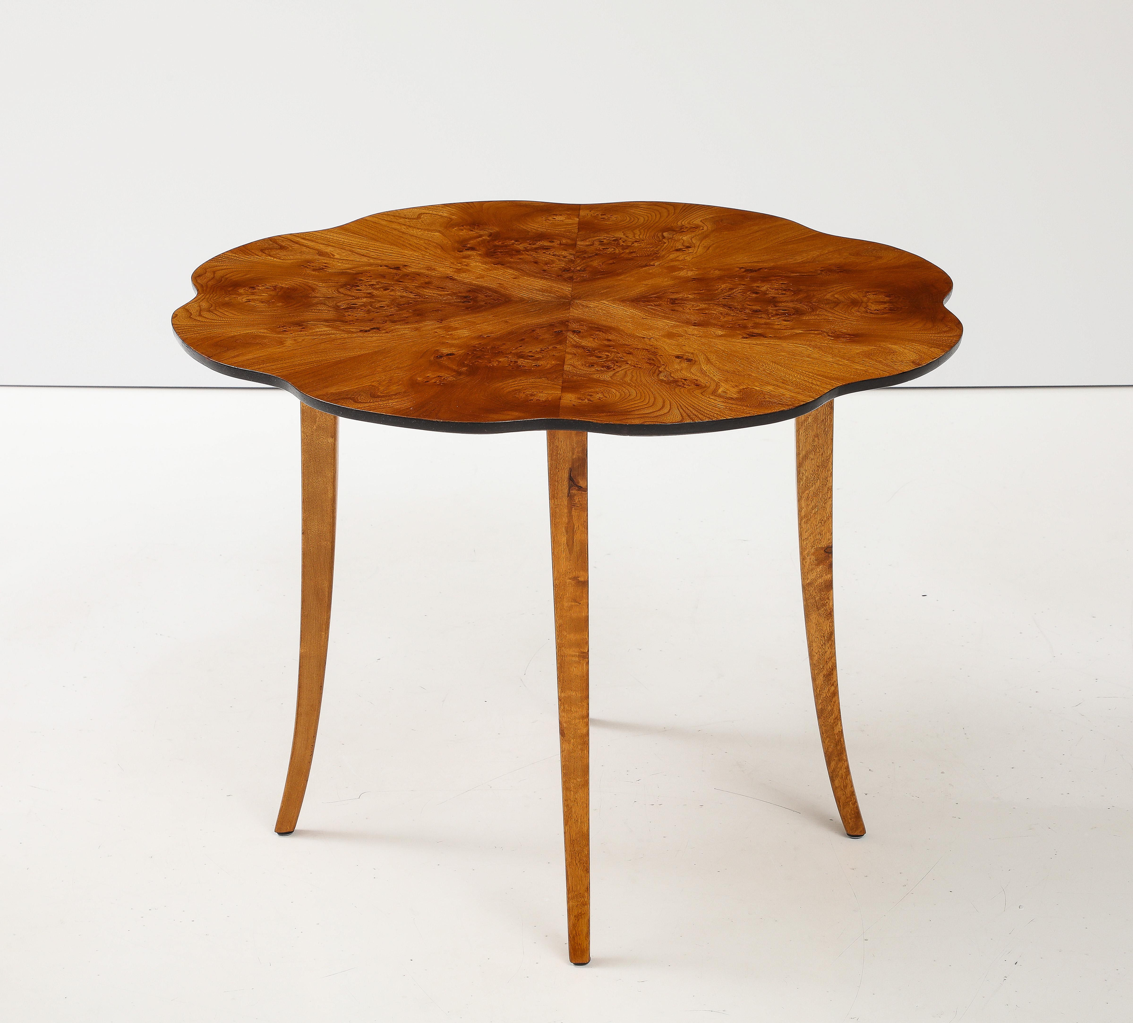 A Swedish Modern Elmroot Side Table, Circa 1950s For Sale 7