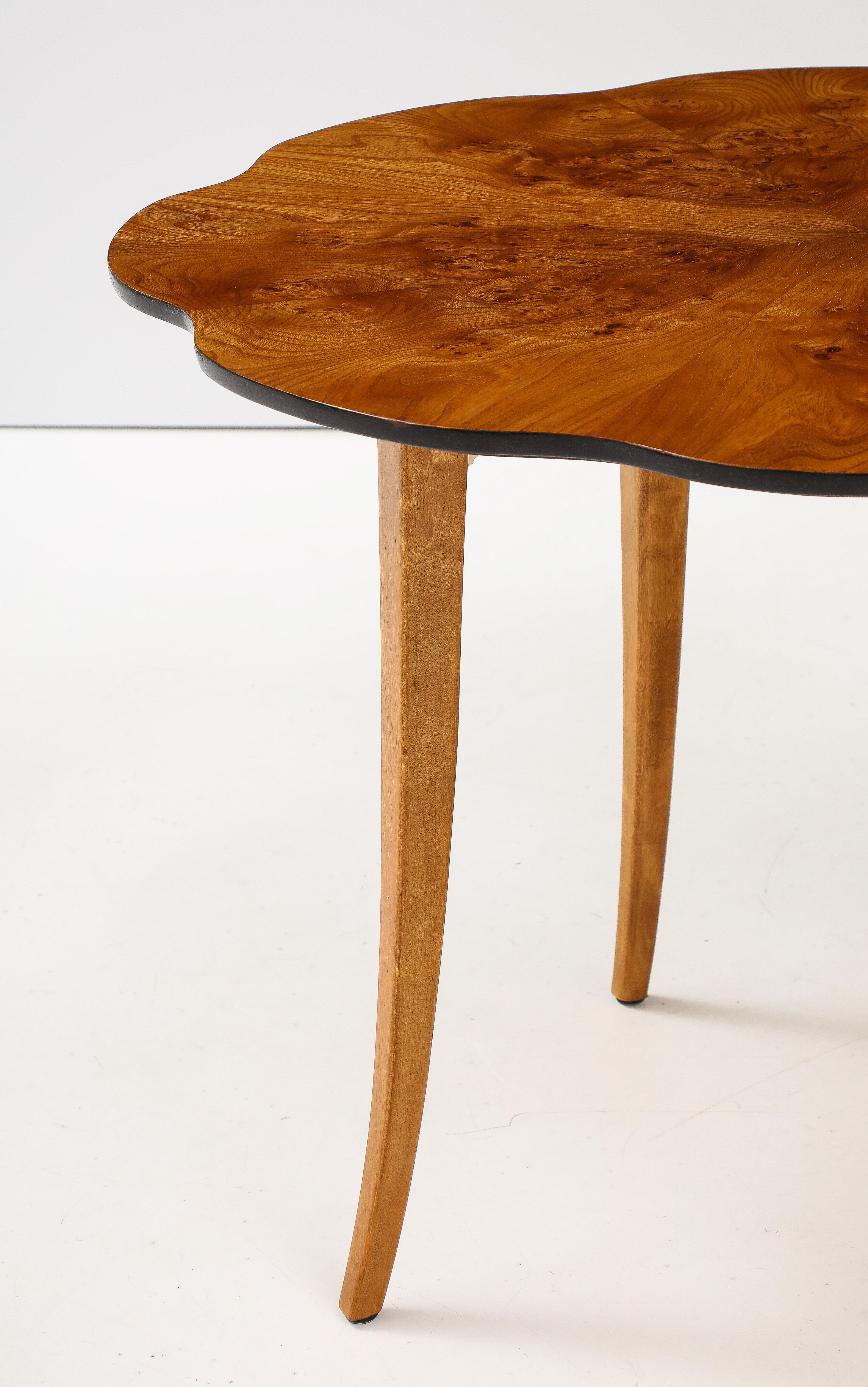 A Swedish Modern Elmroot Side Table, Circa 1950s For Sale 8