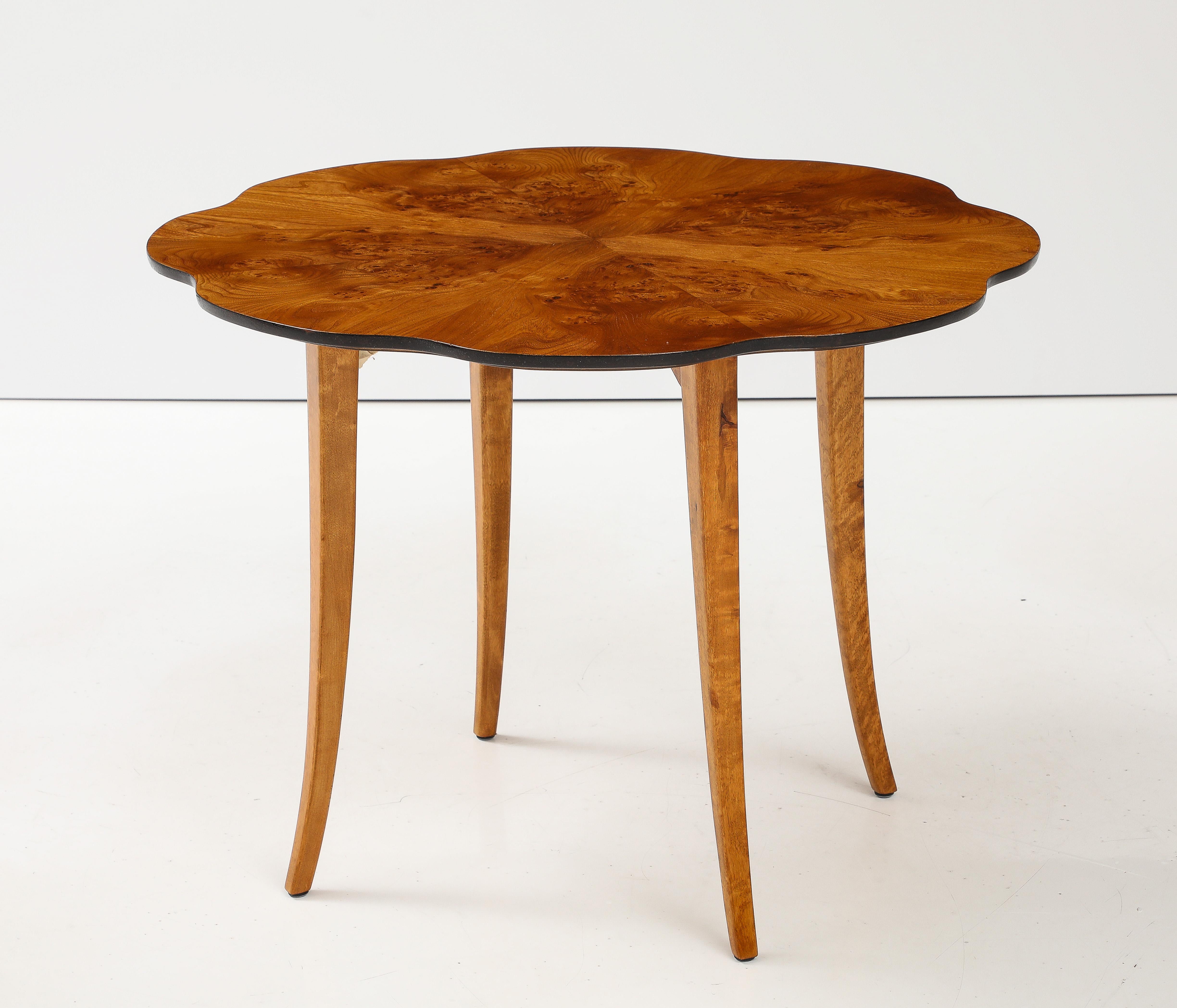A Swedish Modern Elmroot Side Table, Circa 1950s For Sale 9