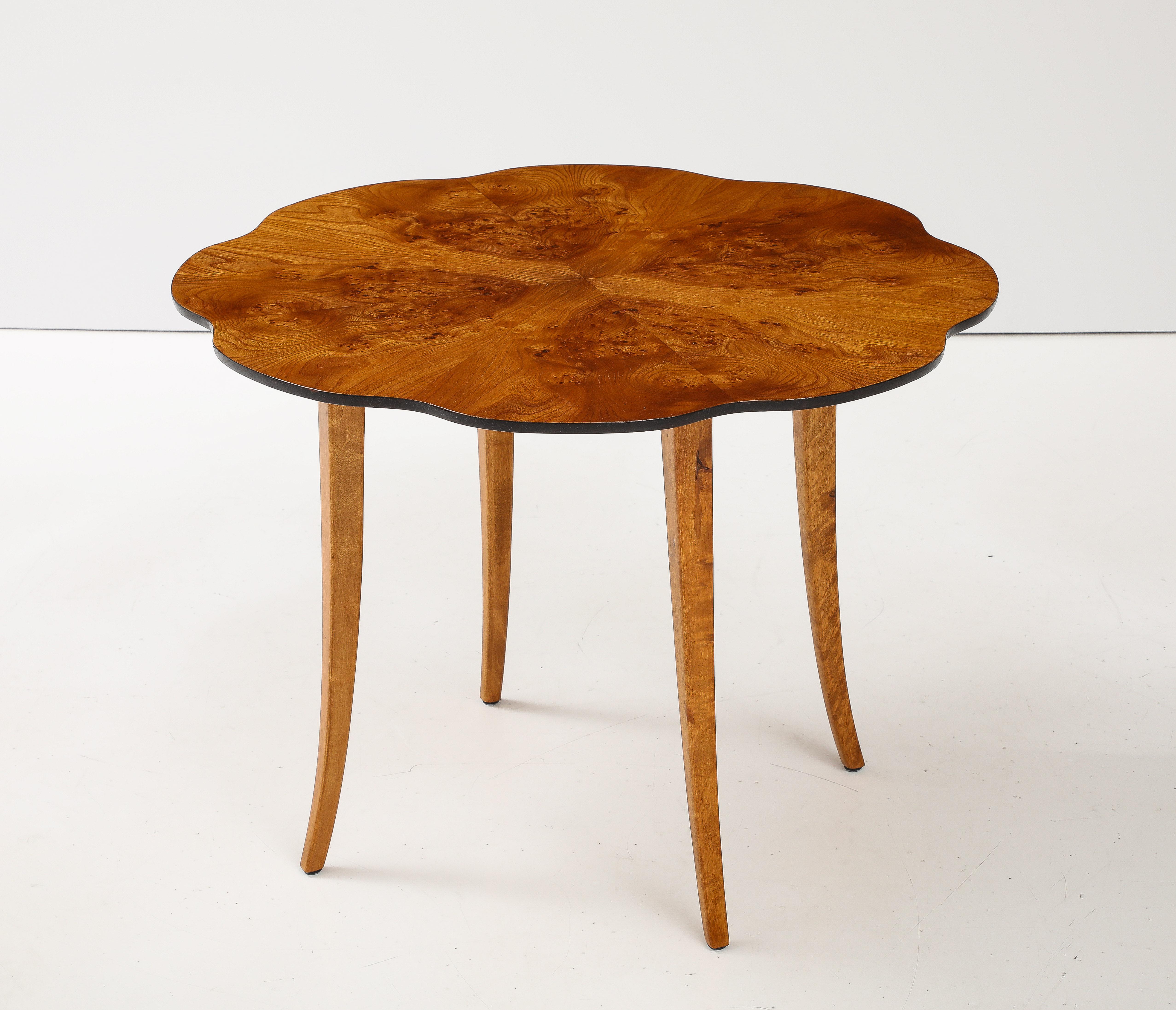 A Swedish Modern Elmroot Side Table, Circa 1950s For Sale 10