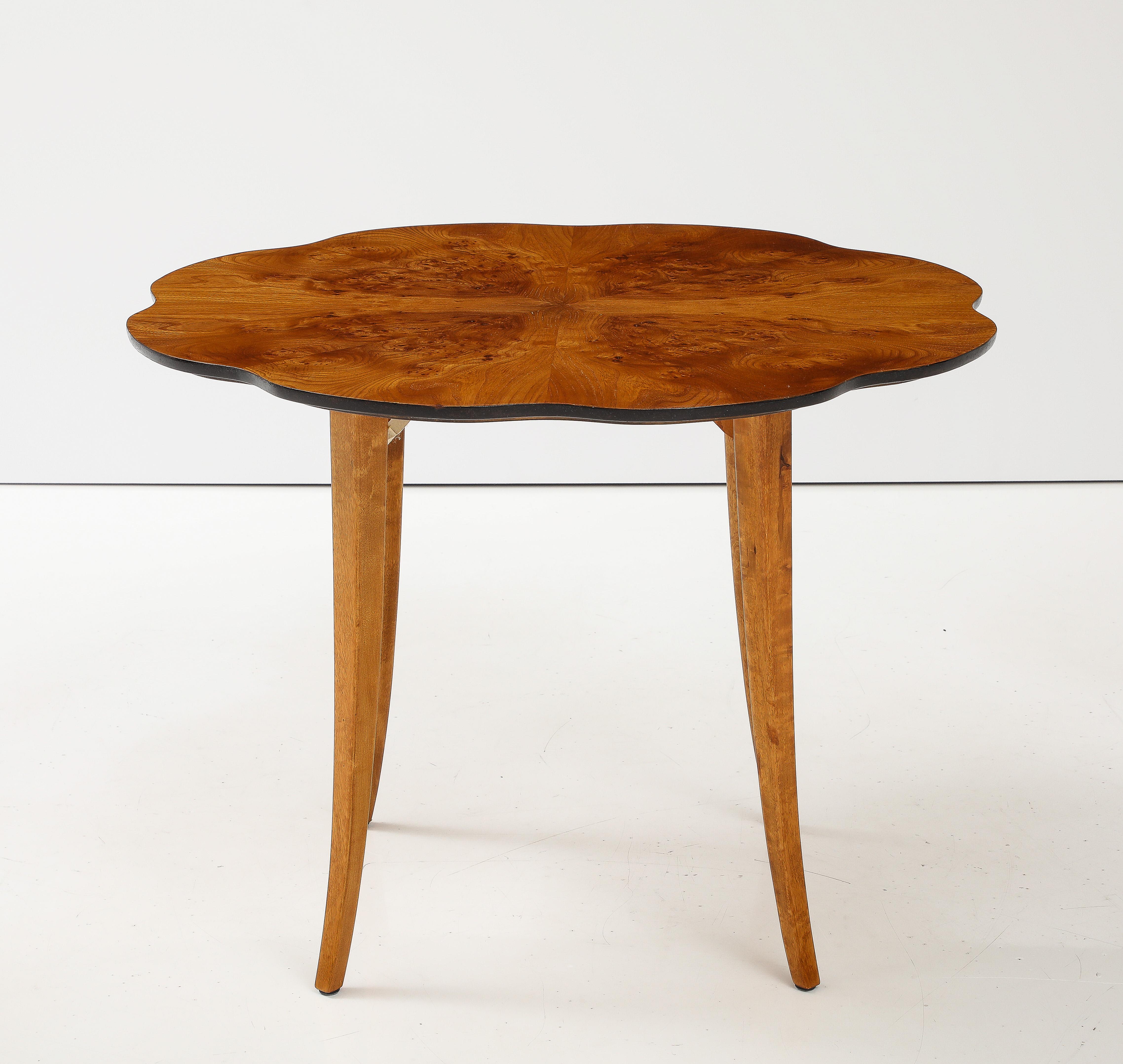 A Swedish Modern Elmroot Side Table, Circa 1950s For Sale 12