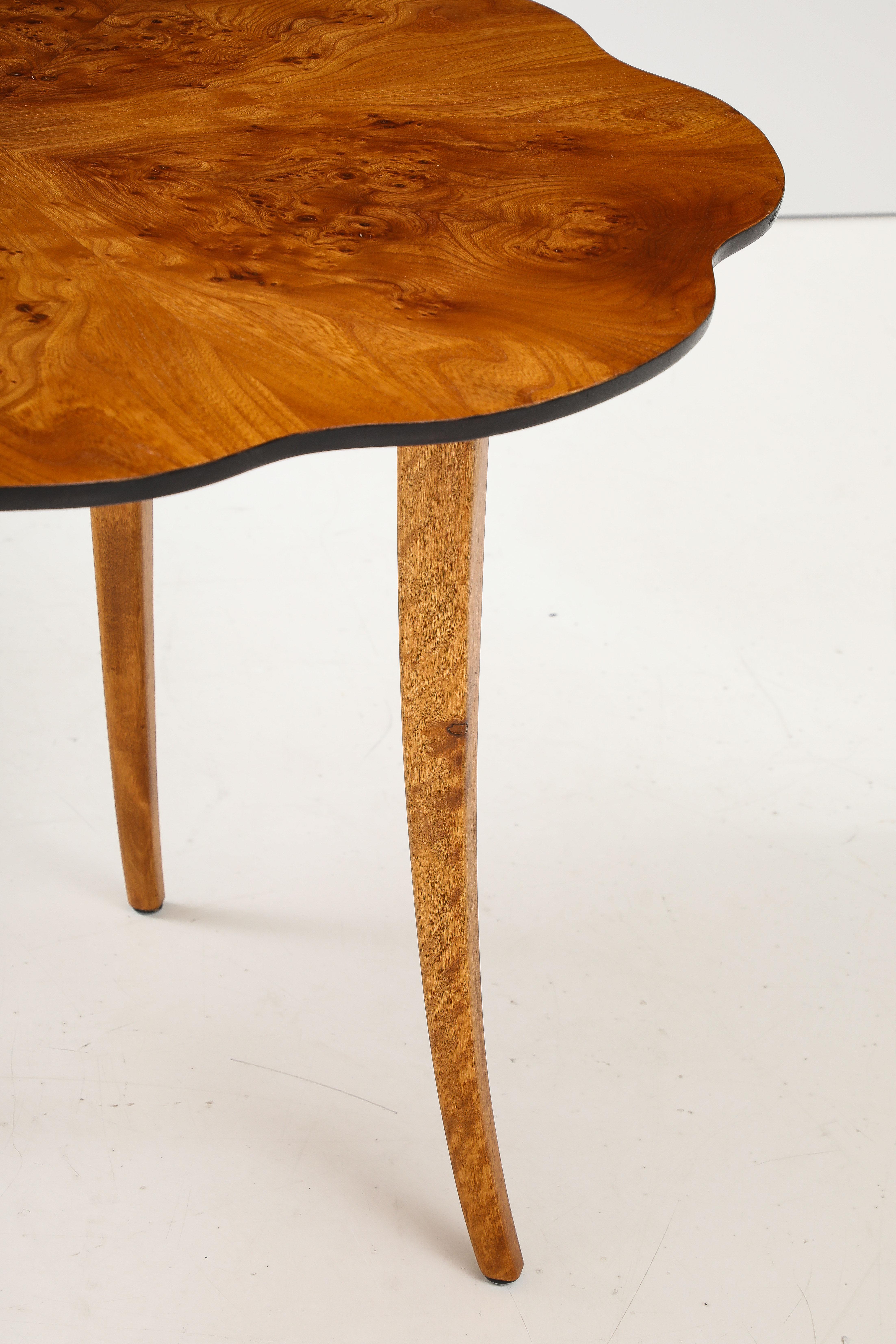 A Swedish Modern Elmroot Side Table, Circa 1950s For Sale 2
