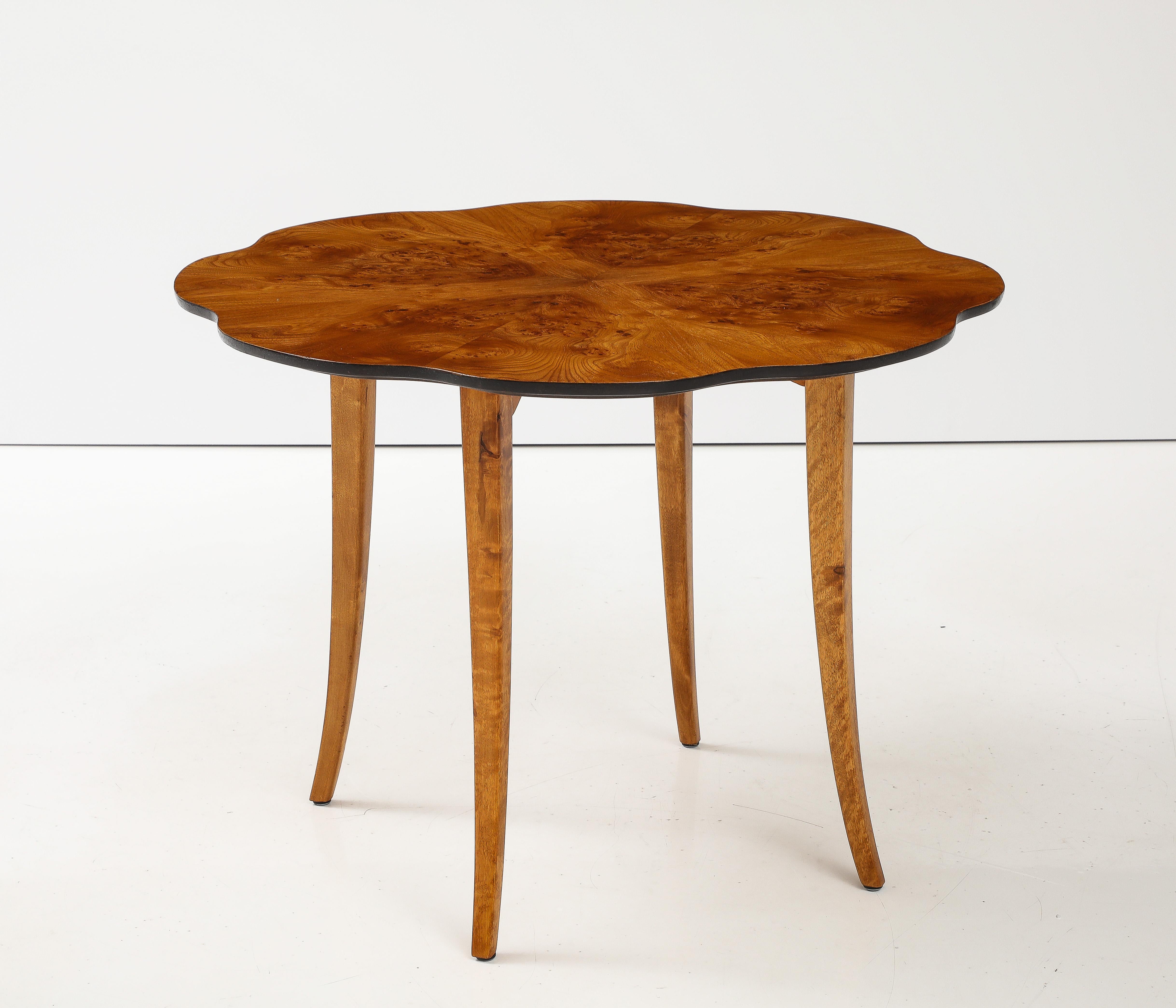 A Swedish Modern Elmroot Side Table, Circa 1950s For Sale 4