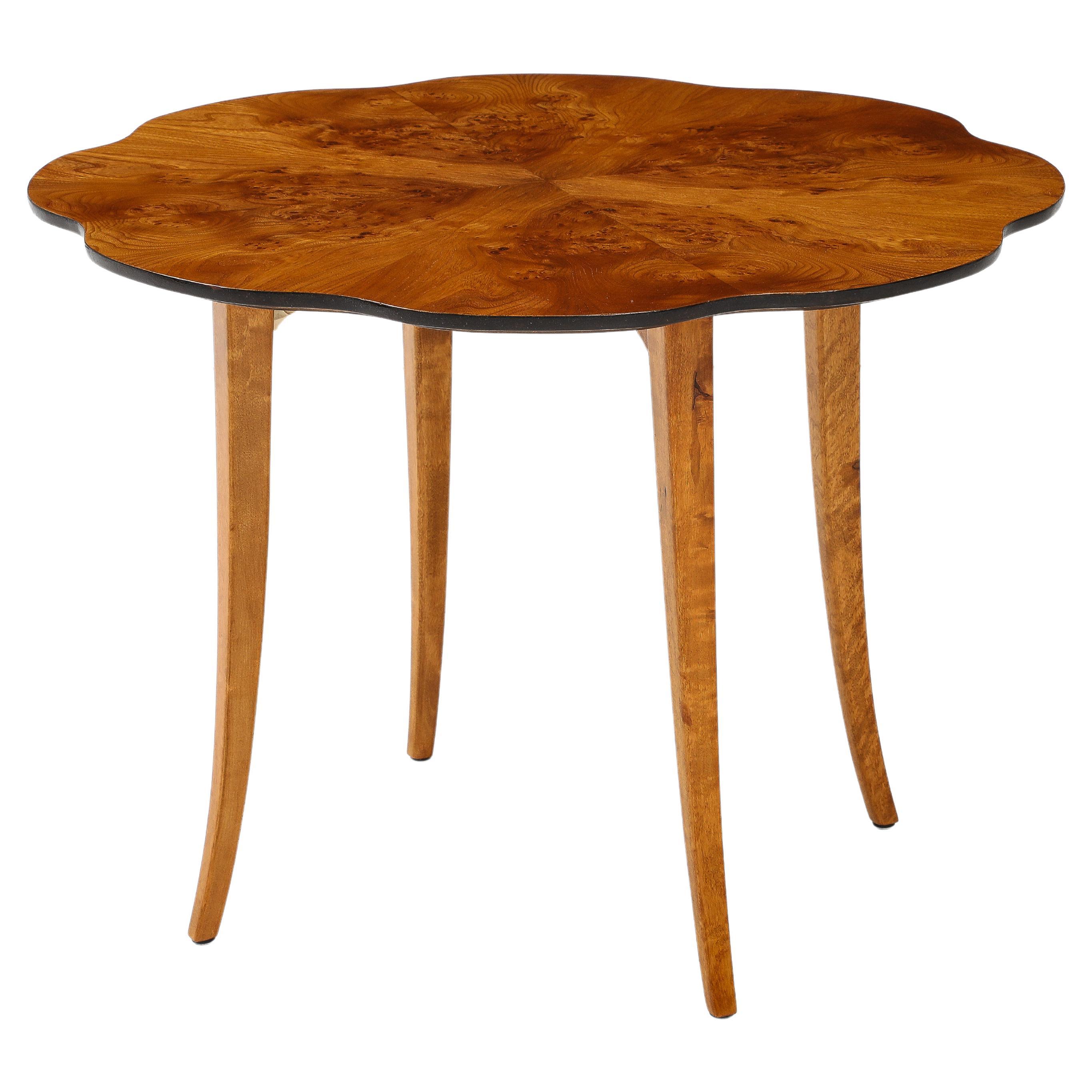 A Swedish Modern Elmroot Side Table, Circa 1950s For Sale