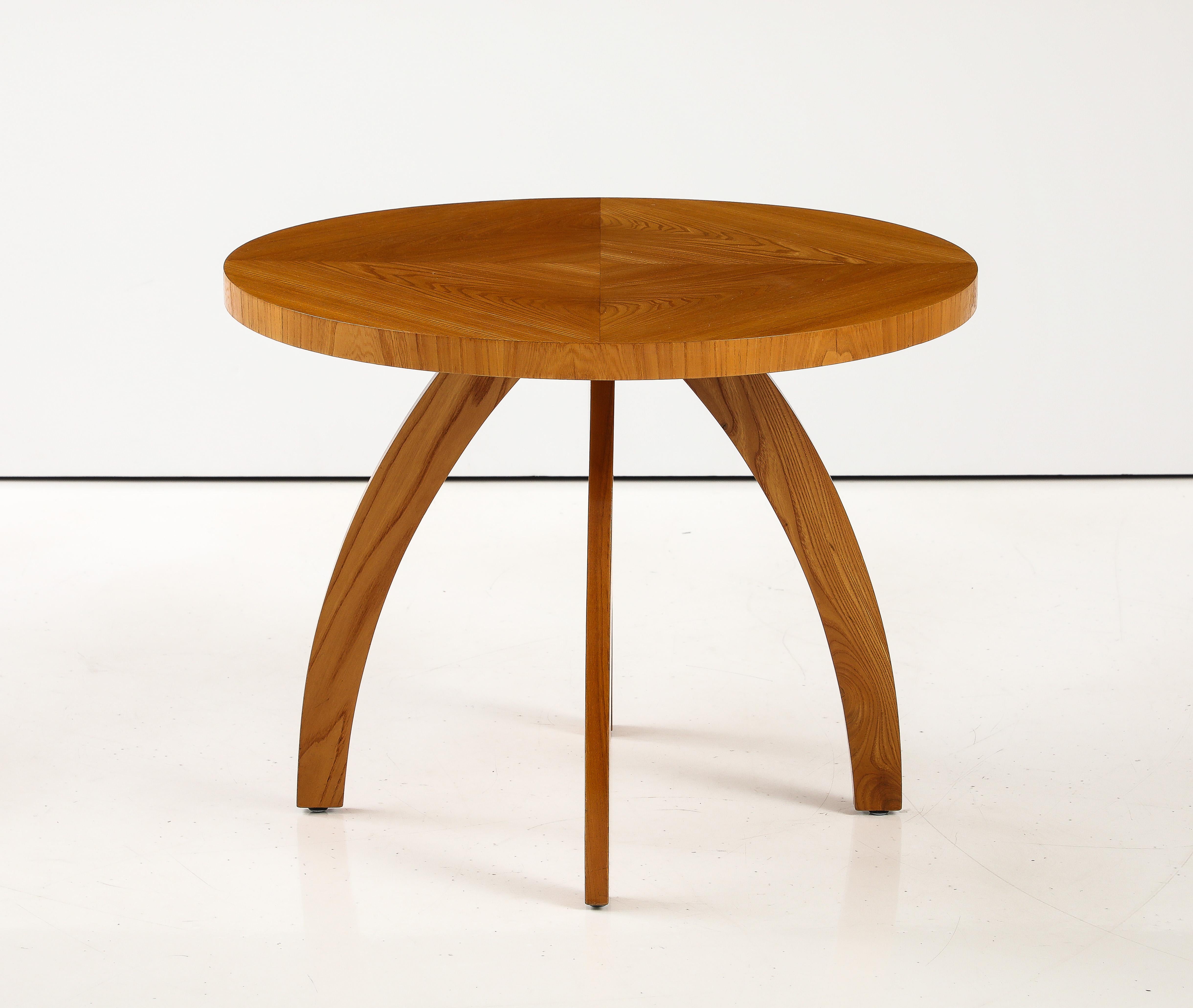 A Swedish Modern Elmwood Side Table, Circa 1940s For Sale 8