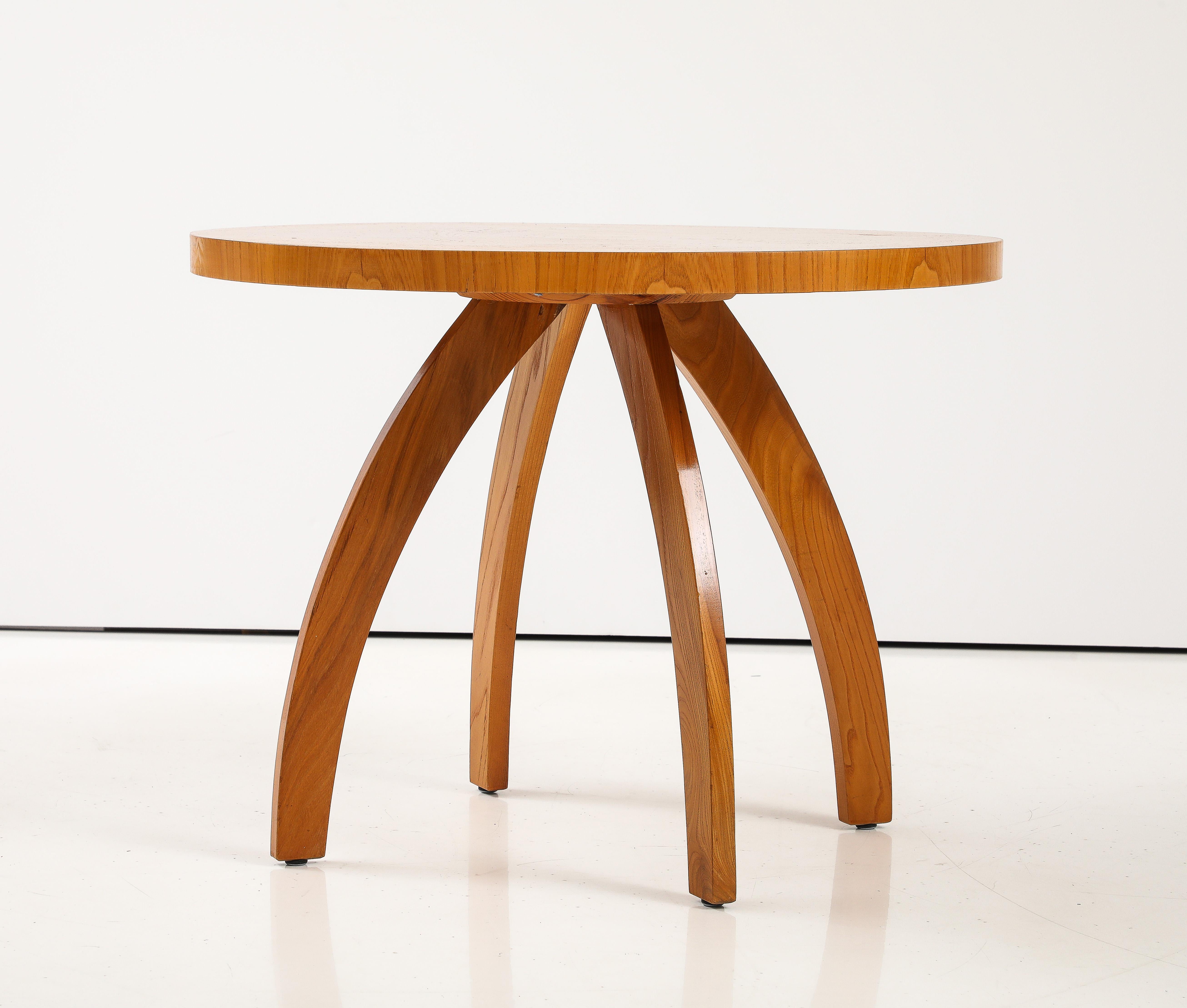 Scandinavian Modern A Swedish Modern Elmwood Side Table, Circa 1940s For Sale