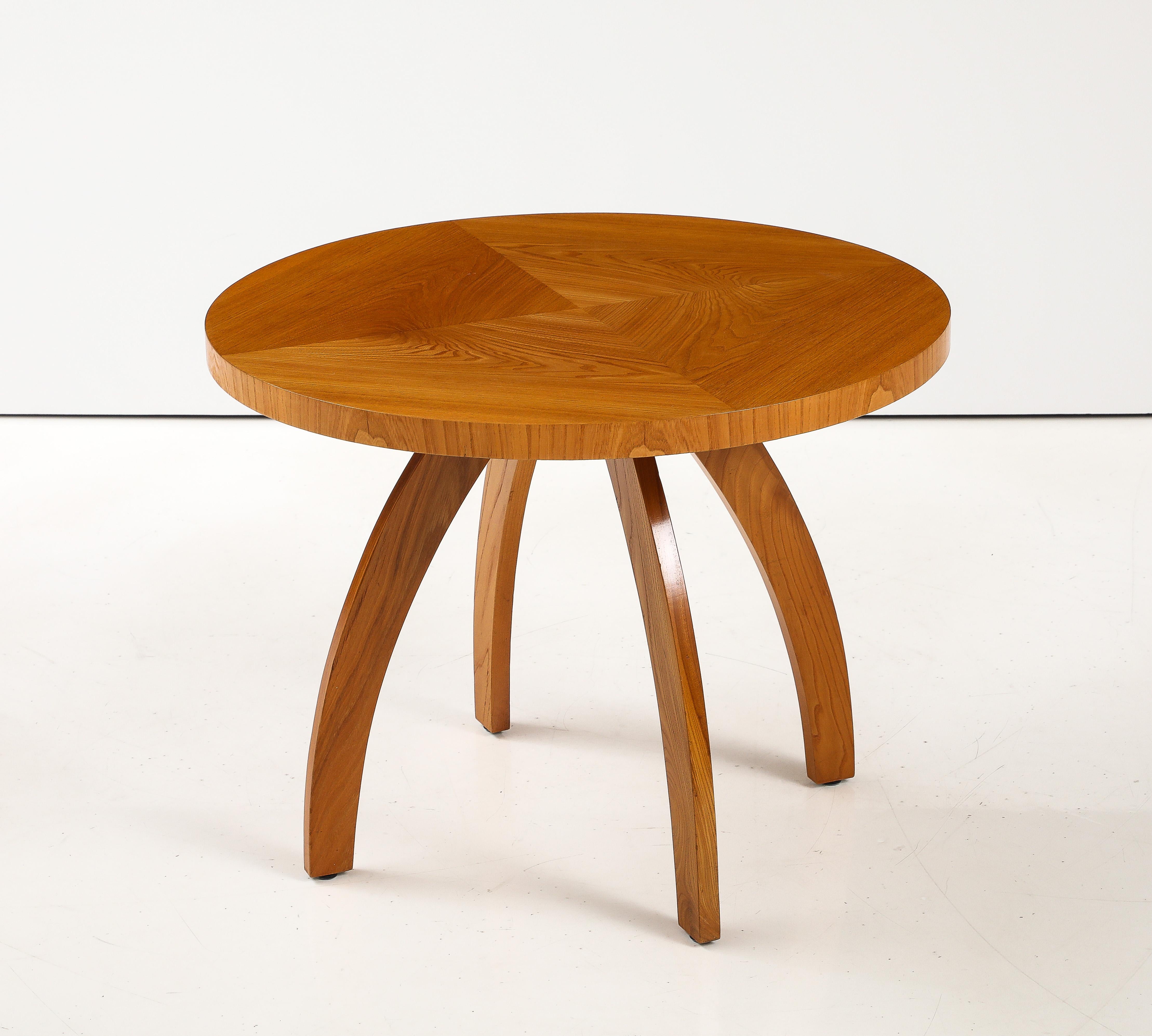A Swedish Modern Elmwood Side Table, Circa 1940s For Sale 2