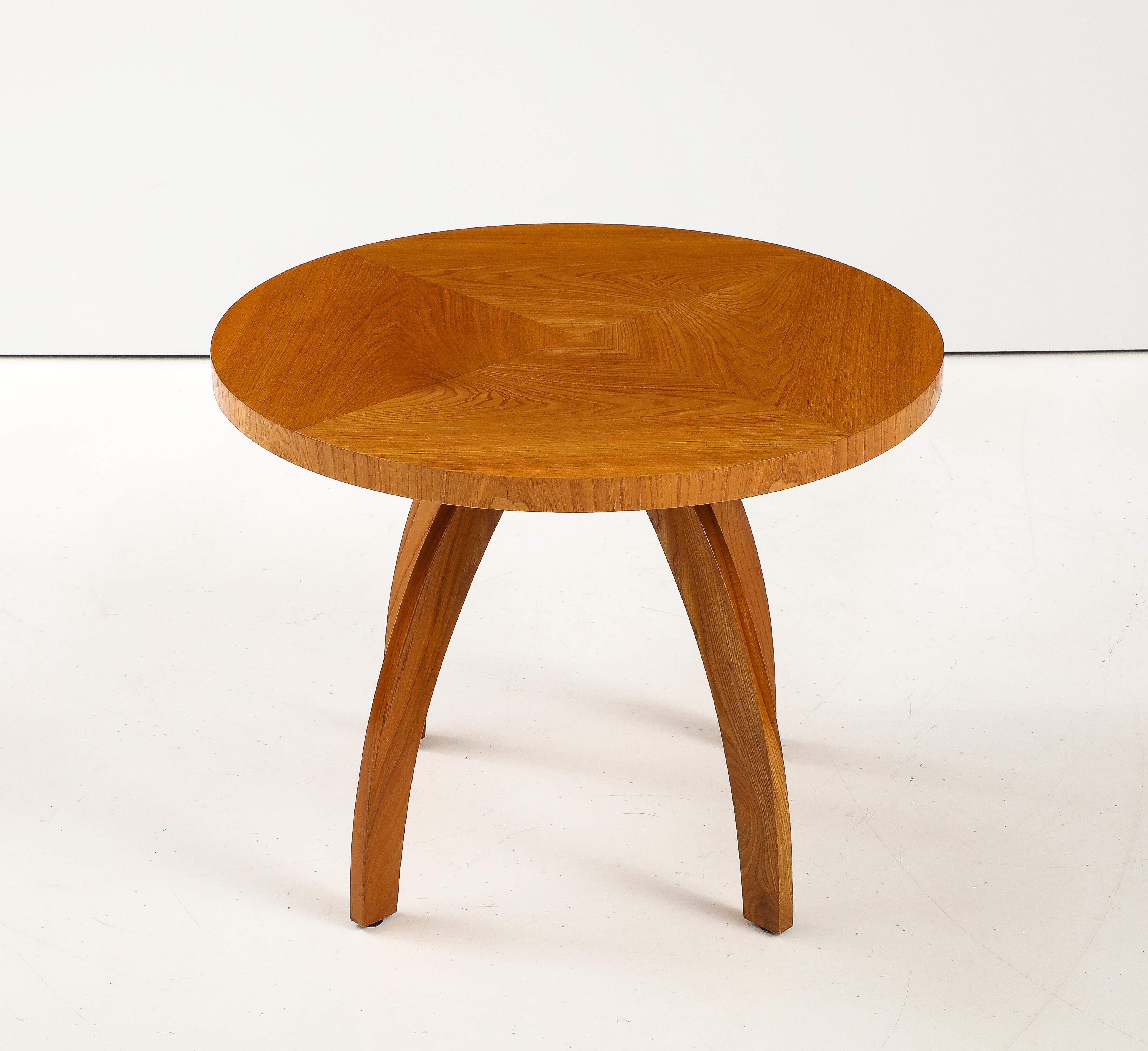 A Swedish Modern Elmwood Side Table, Circa 1940s For Sale 3