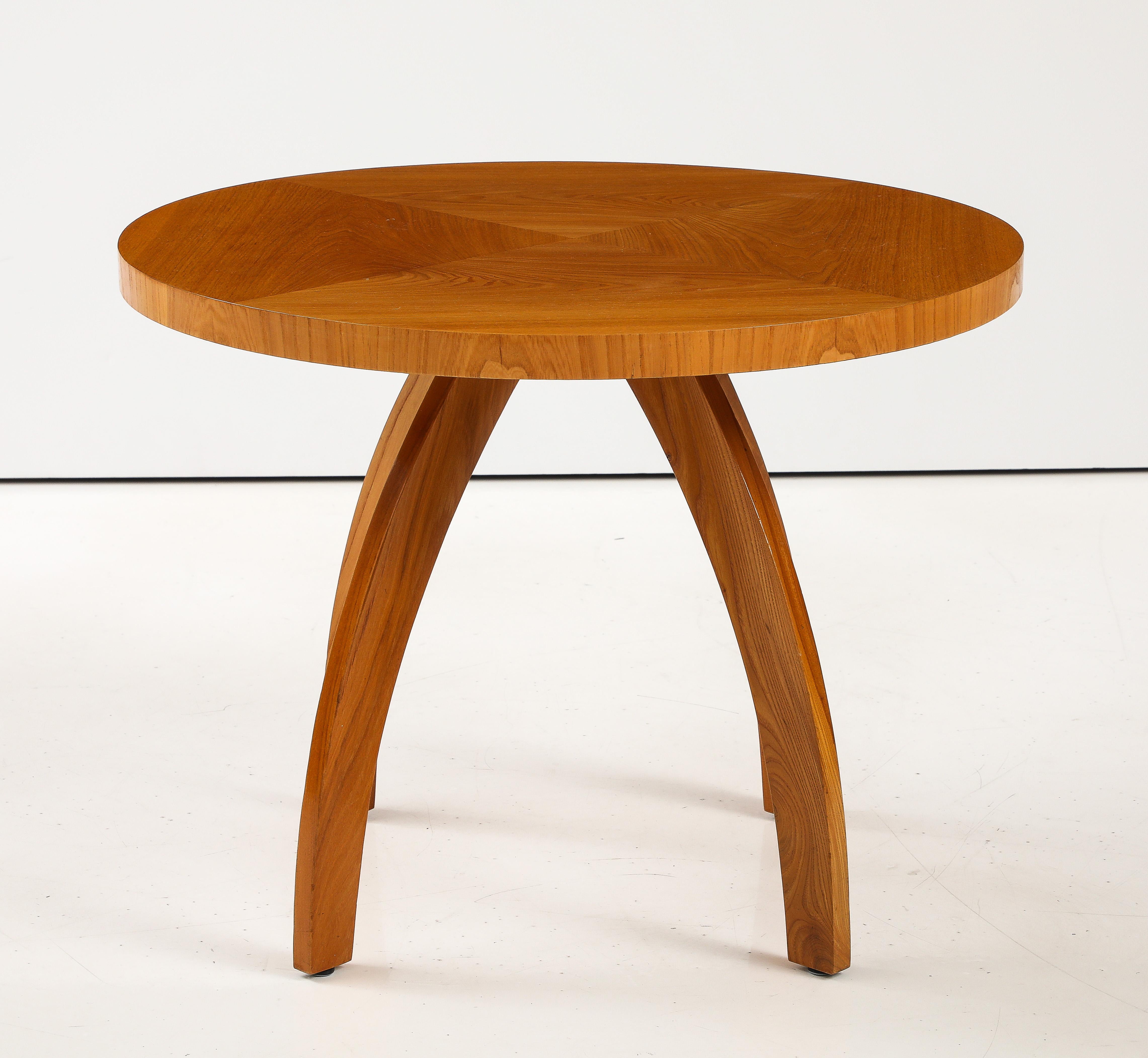A Swedish Modern Elmwood Side Table, Circa 1940s For Sale 4