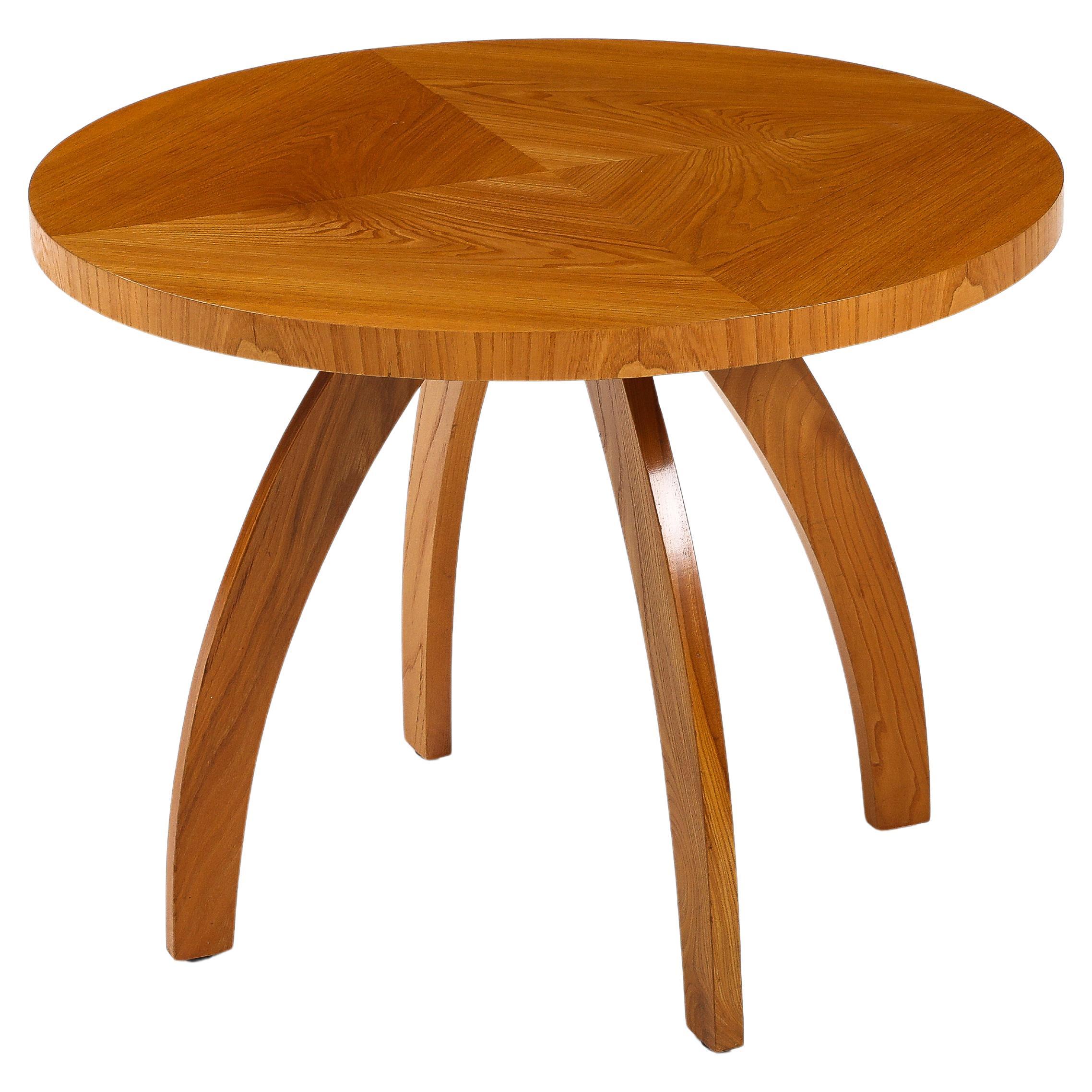 A Swedish Modern Elmwood Side Table, Circa 1940s For Sale