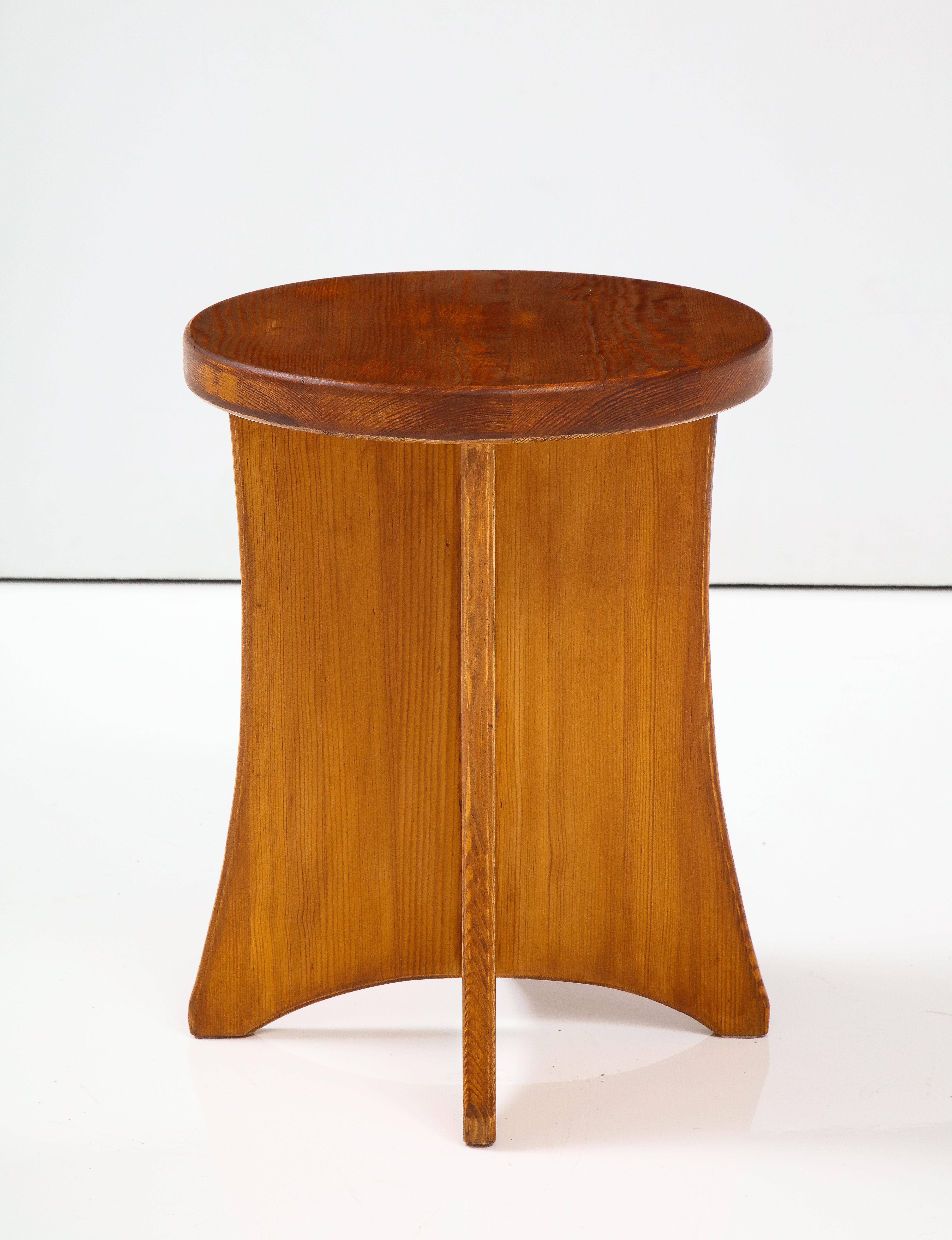 Scandinavian Modern Swedish Modernist Solid Pine Side Table, circa 1960s