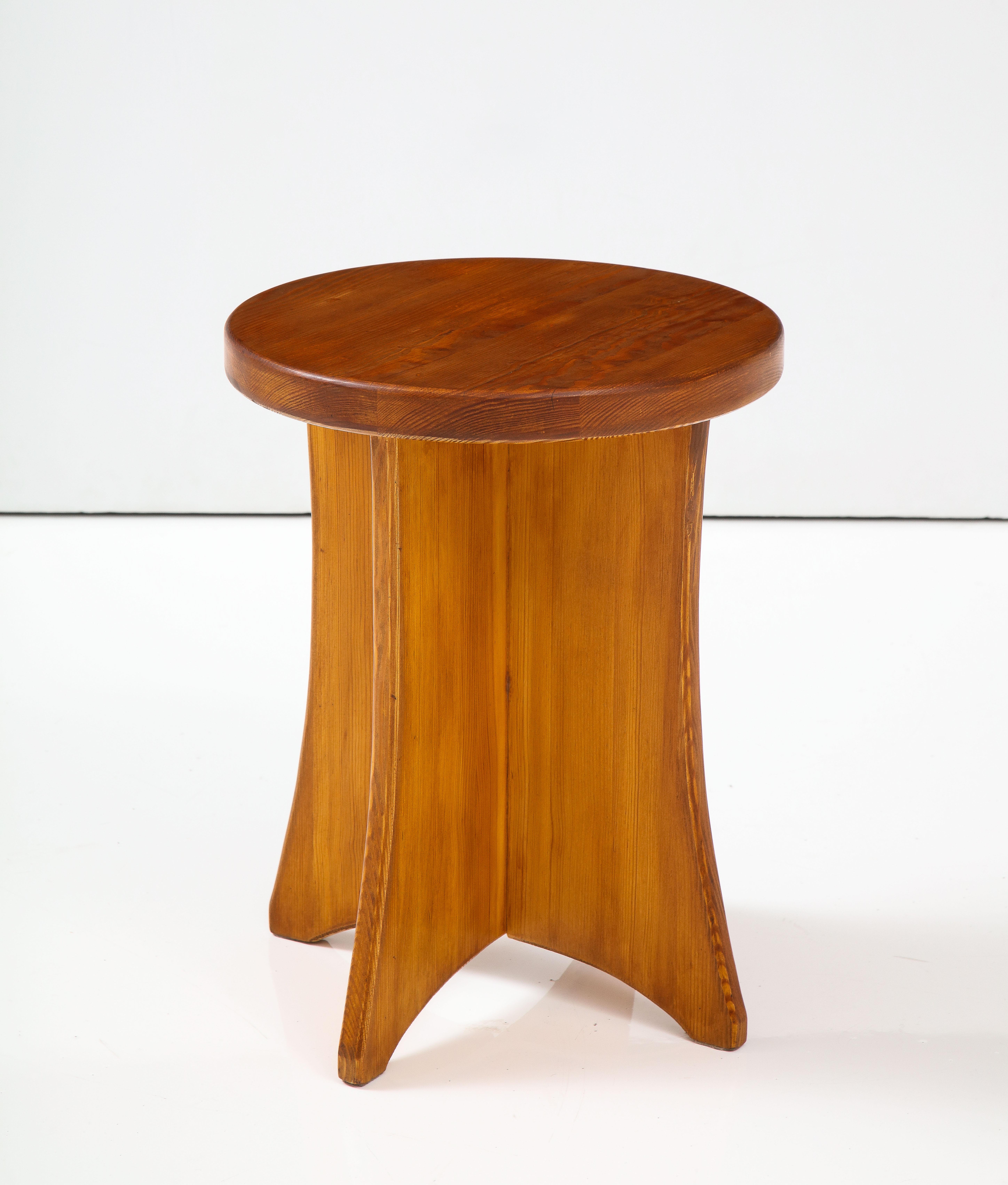 Swedish Modernist Solid Pine Side Table, circa 1960s In Good Condition In New York, NY