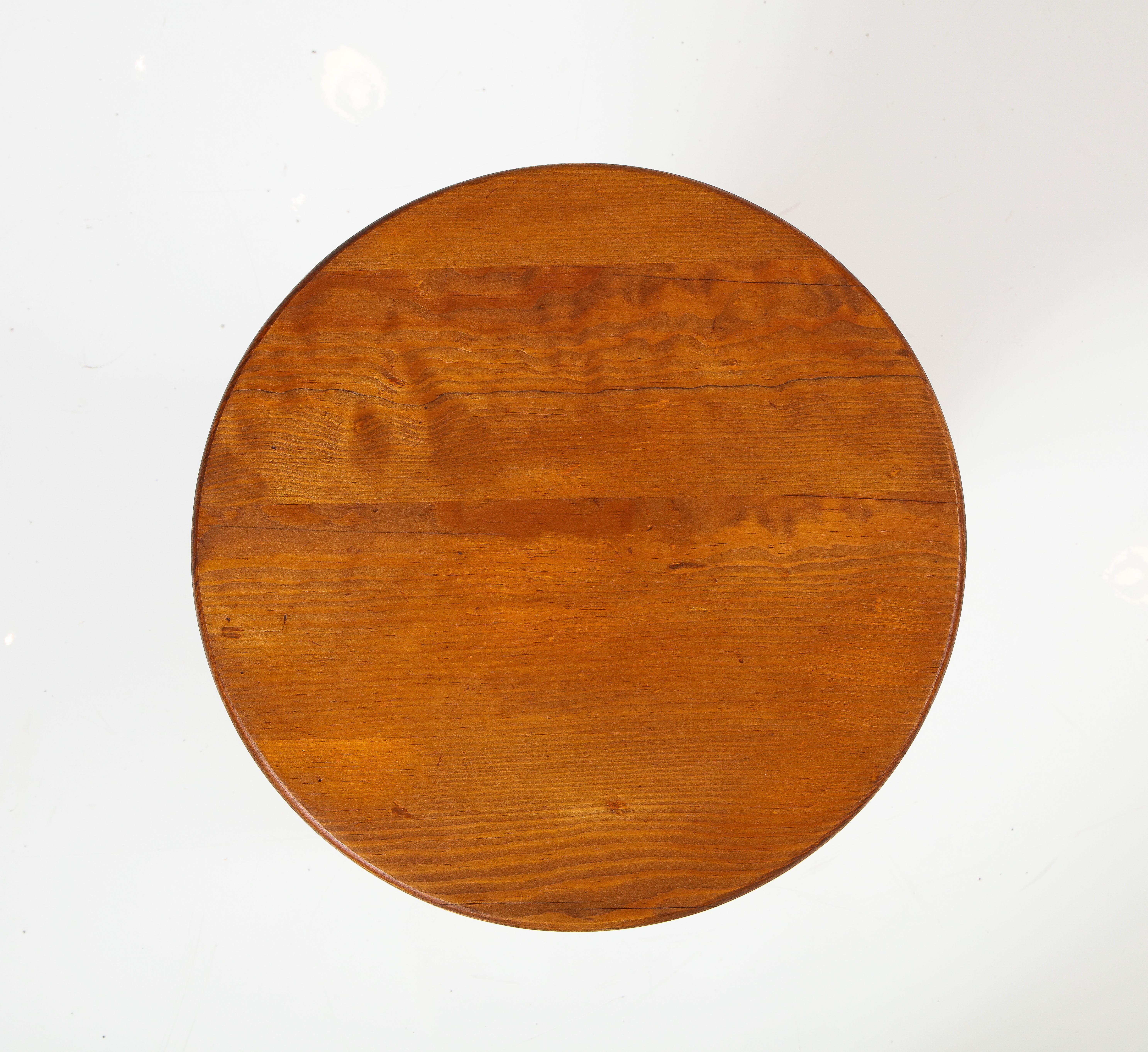 Swedish Modernist Solid Pine Side Table, circa 1960s 3