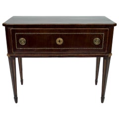 Swedish Neoclassical Mahogany Table with Gilt-Bronze Mounts