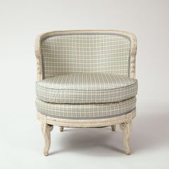 Swedish Neoclassical White-Painted Bergere