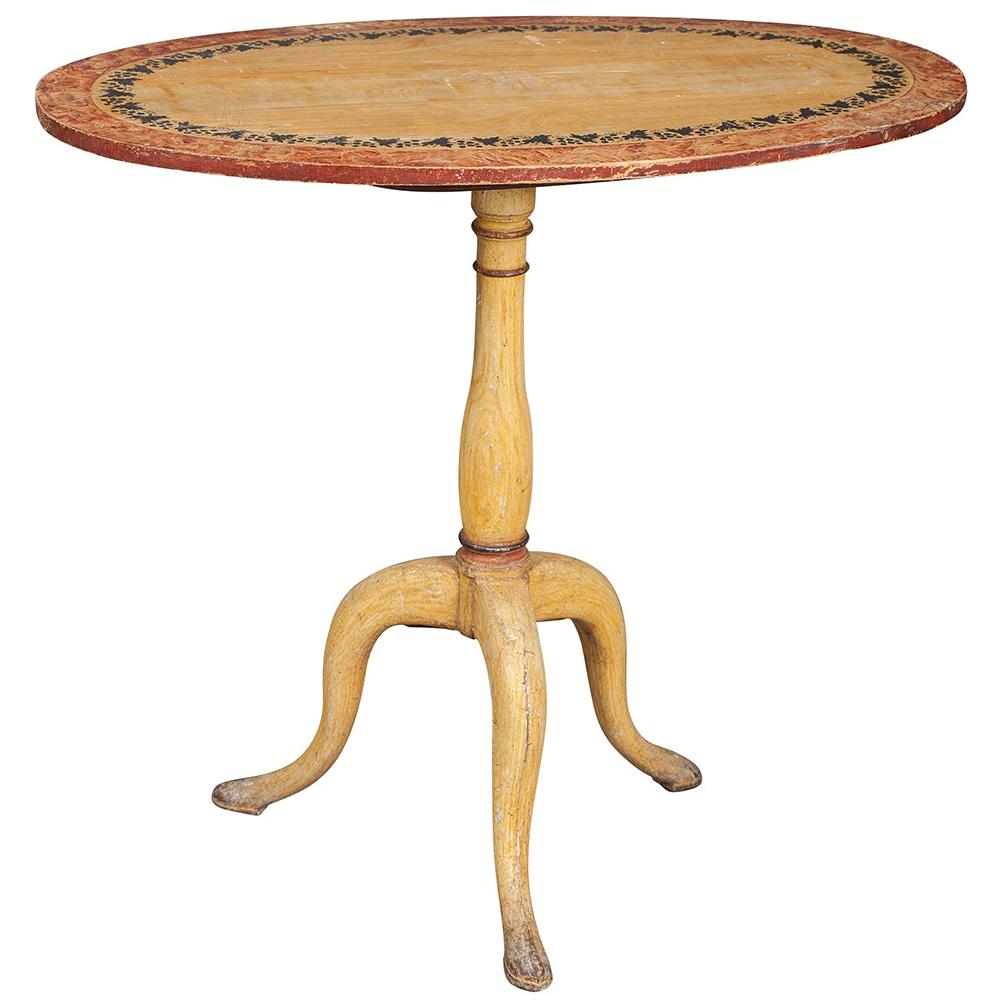 Swedish Oval Flip Top Table, circa 1840 For Sale