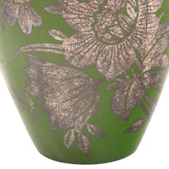 A Swedish Patinated Bronze Vase with Silver Overlay, 20th C.